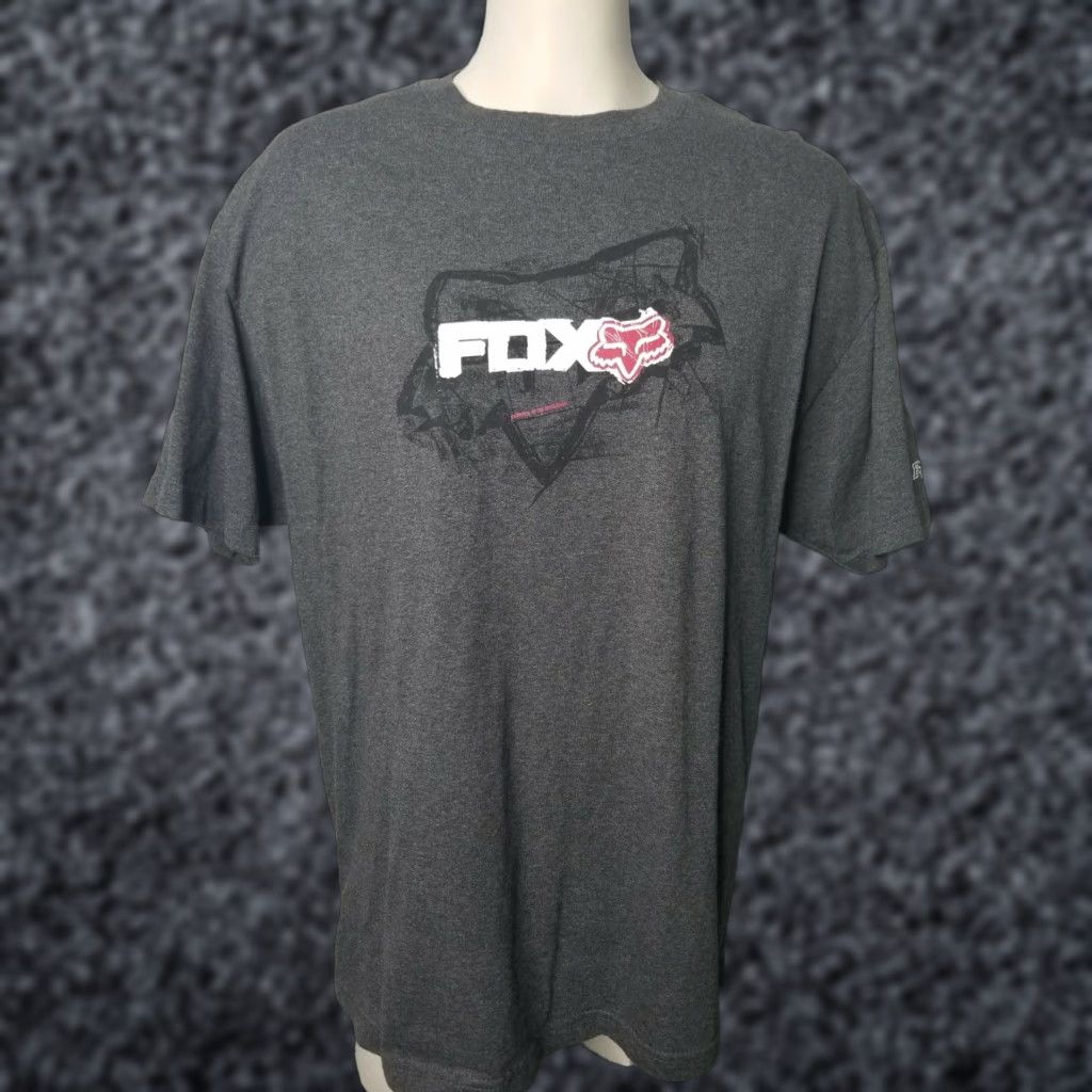 Etro VINTAGE Fox Racing T-Shirt Shirt Mens XL Gray 90s Logo Graphic Fox Racing Mens XL Gray Shirt Size US XL / EU 56 / 4 - 1 Thumbnail