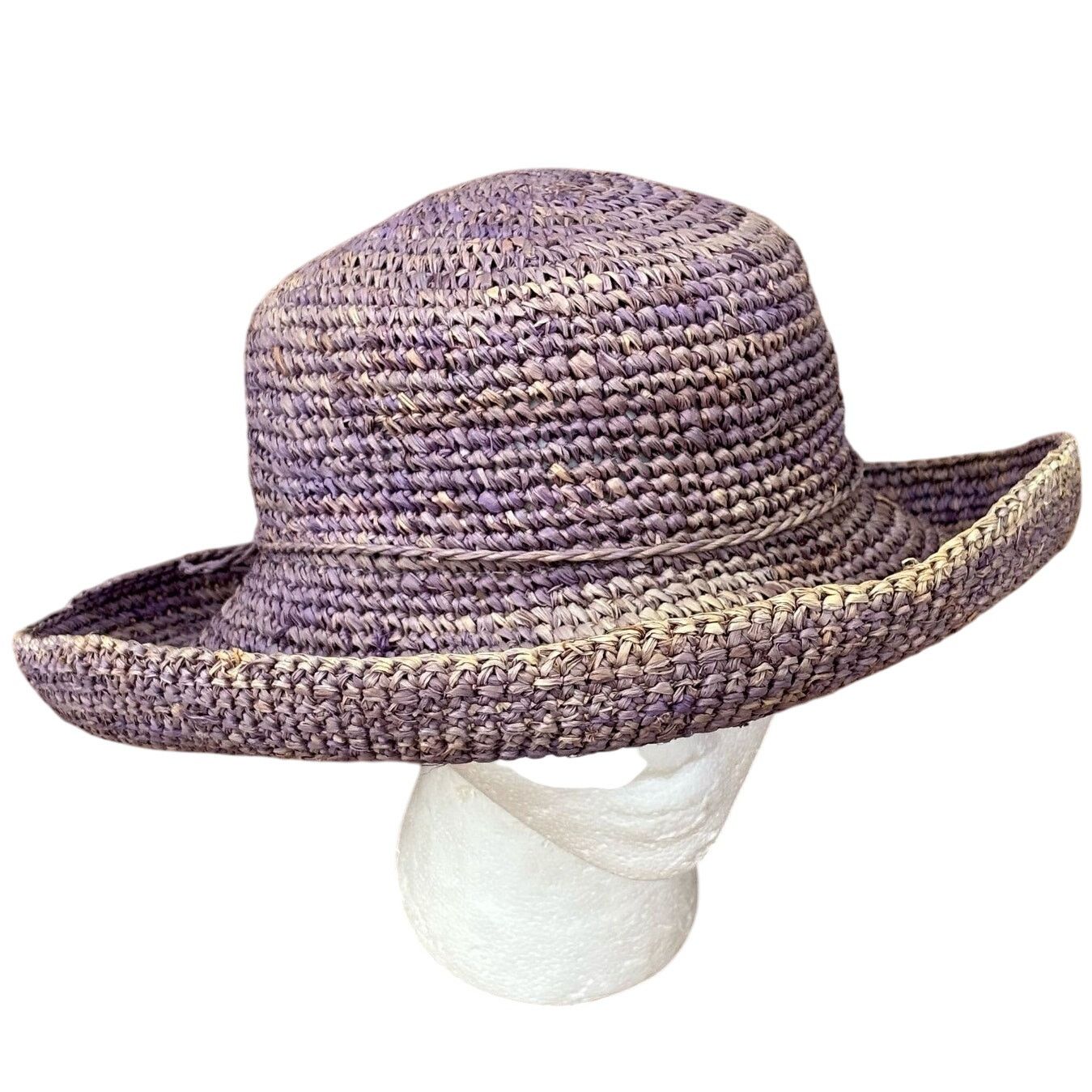 Other Purple Raffia Hat Size ONE SIZE - 3 Thumbnail