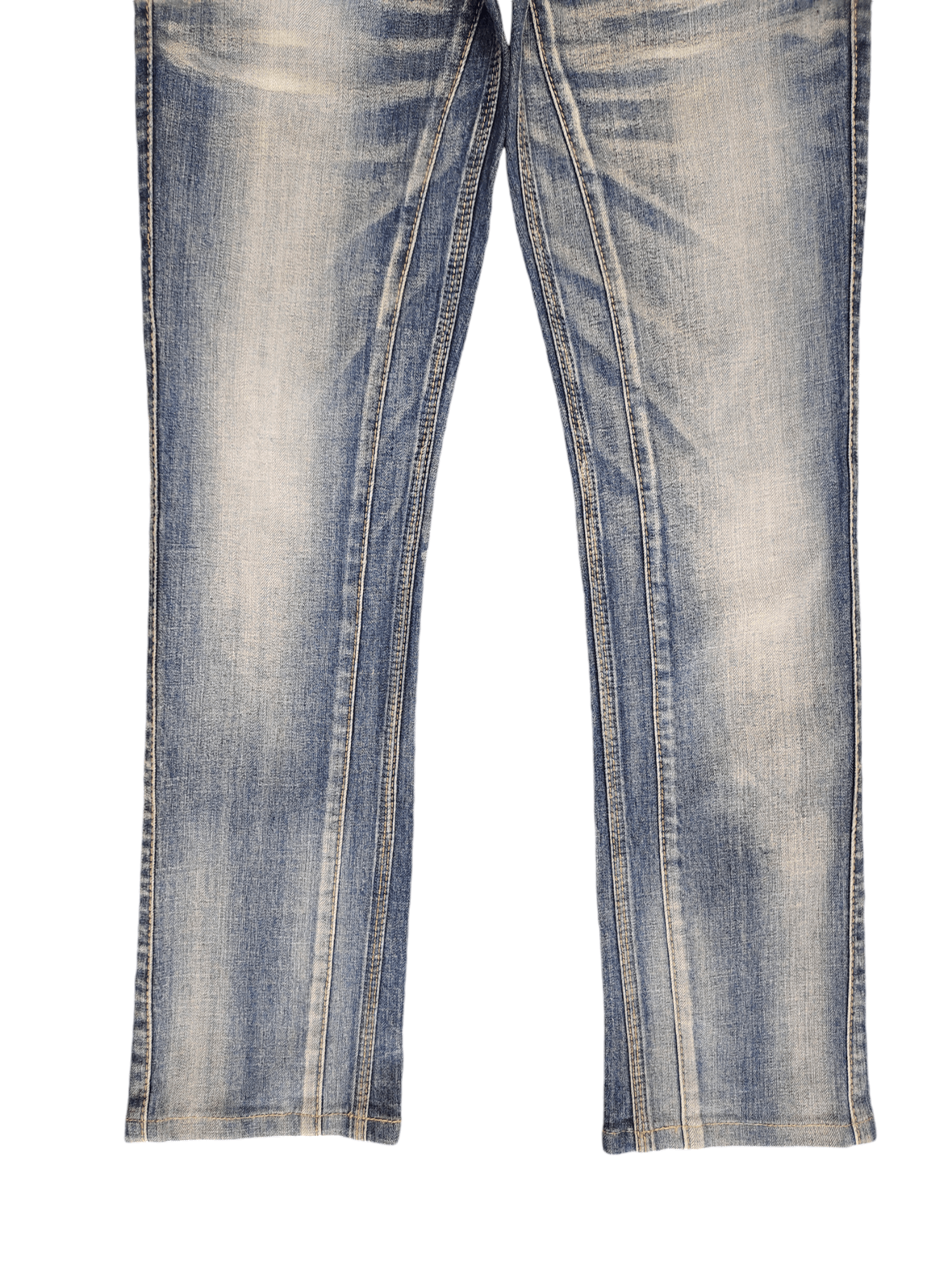 Nicole Club 2000s Nicole Club Spiral Cut Clawmark Faded Denim Jeans Size US 30 / EU 46 - 5 Thumbnail