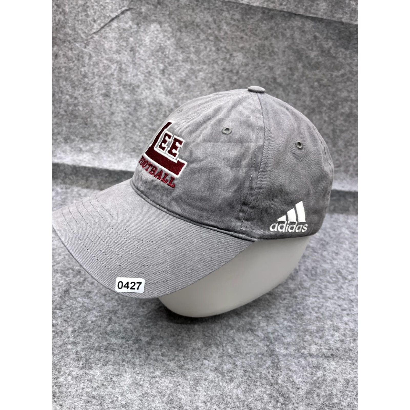 Adidas adidas Baseball Hat Cap Adjustable One Size Men Gray 100% Cotton Twill Lee Football Size ONE SIZE - 4 Thumbnail