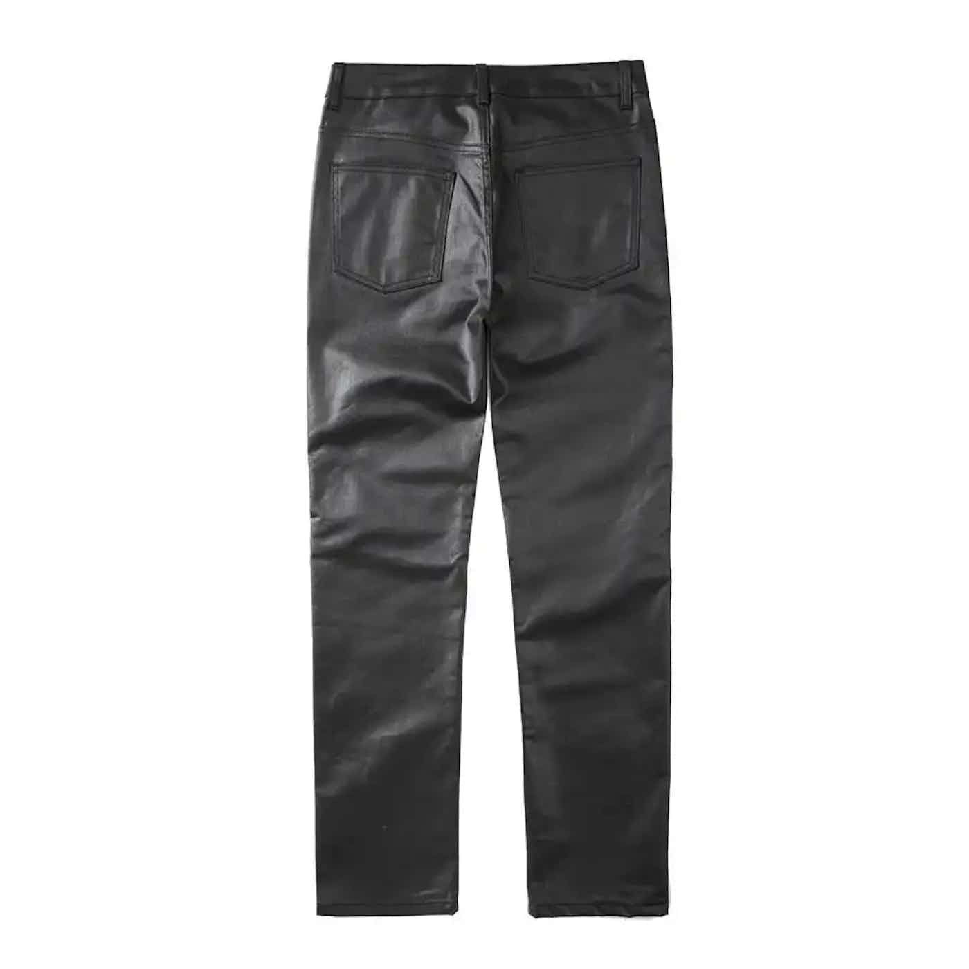 Jean Utility hiphop patchwork punk zipper utility wax jeans Size US 30 / EU 46 - 3 Thumbnail