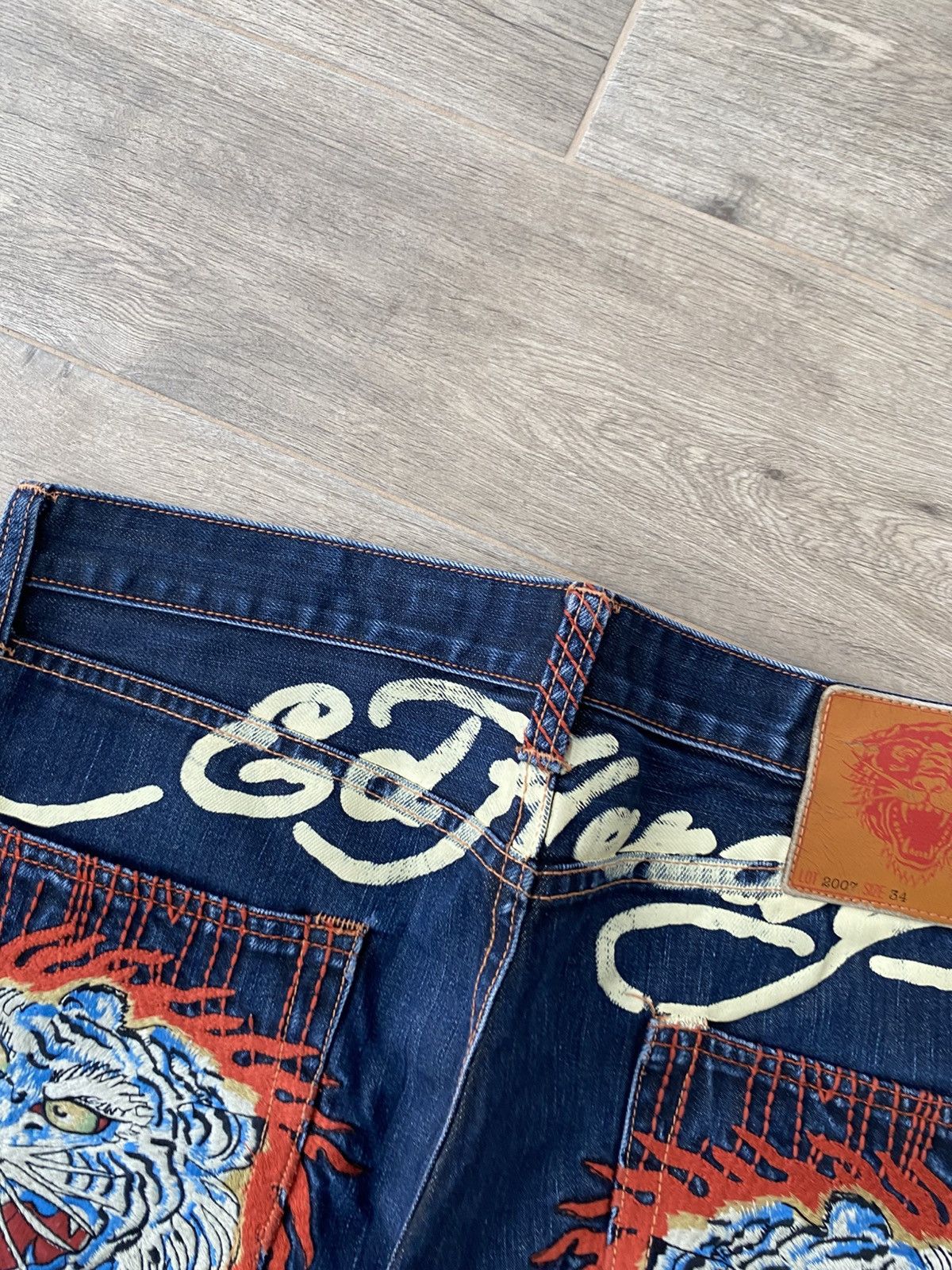 Ed Hardy × Vintage 🐯Ed hardy tiger logo jeans Size US 34 / EU 50 - 11 Thumbnail