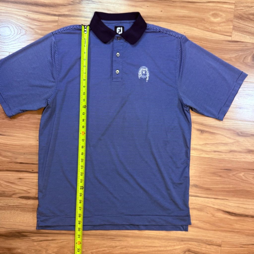 J Brand FootJoy Men’s Golf Polo Shirt Blue Striped L Size US L / EU 52-54 / 3 - 8 Thumbnail