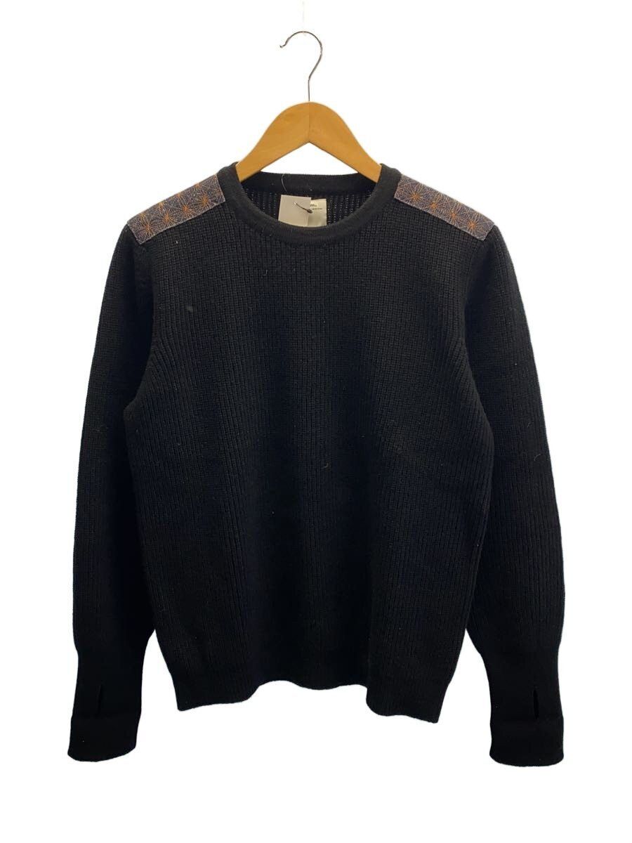 Visvim Black Wool 16aw Elbow Patch Knit Size US M / EU 48-50 / 2 - 1 Thumbnail