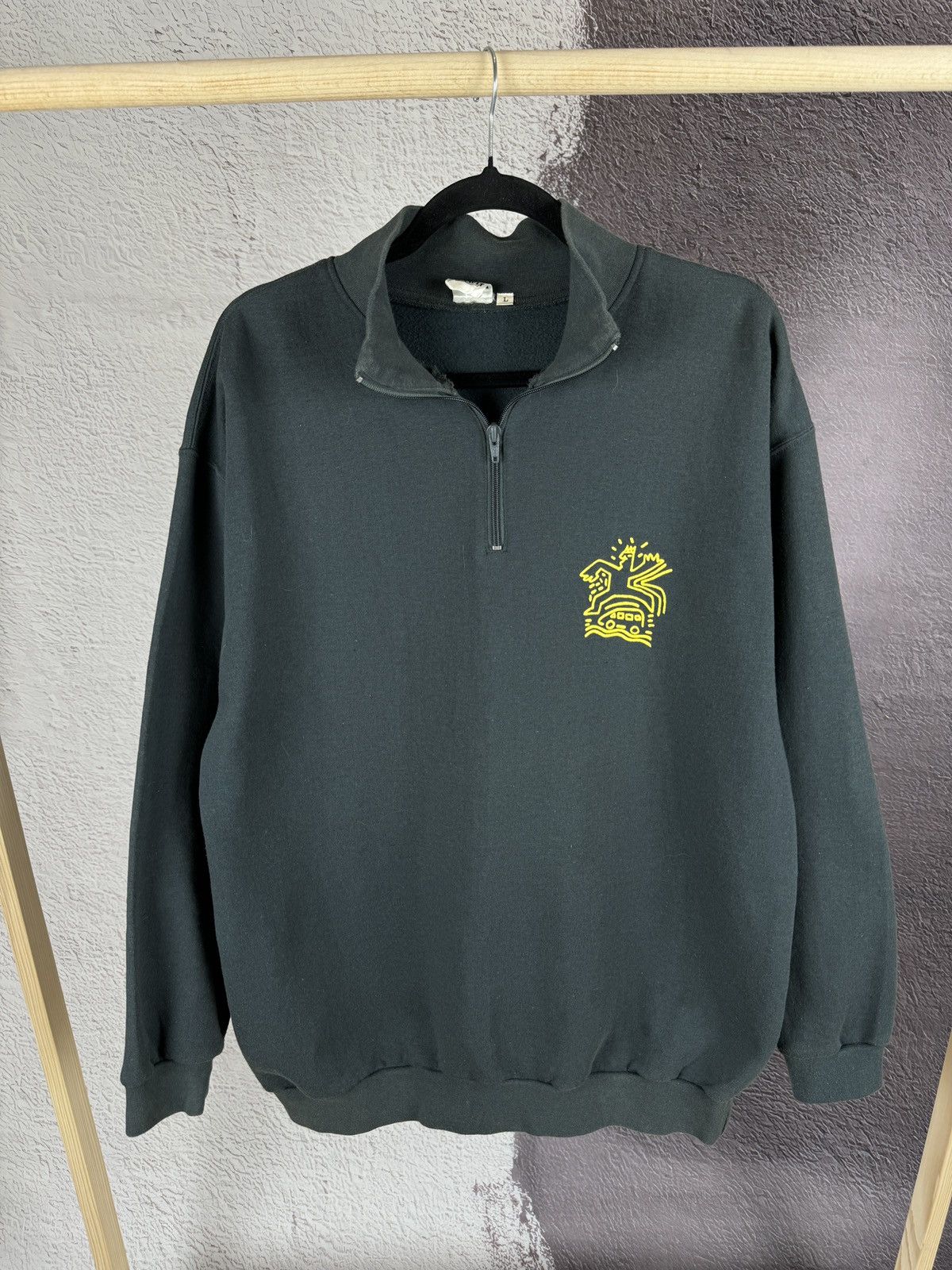 Vintage Renault vintage 90s racing formula 1/4 zip sweater big logo Size US L / EU 52-54 / 3 - 3 Thumbnail