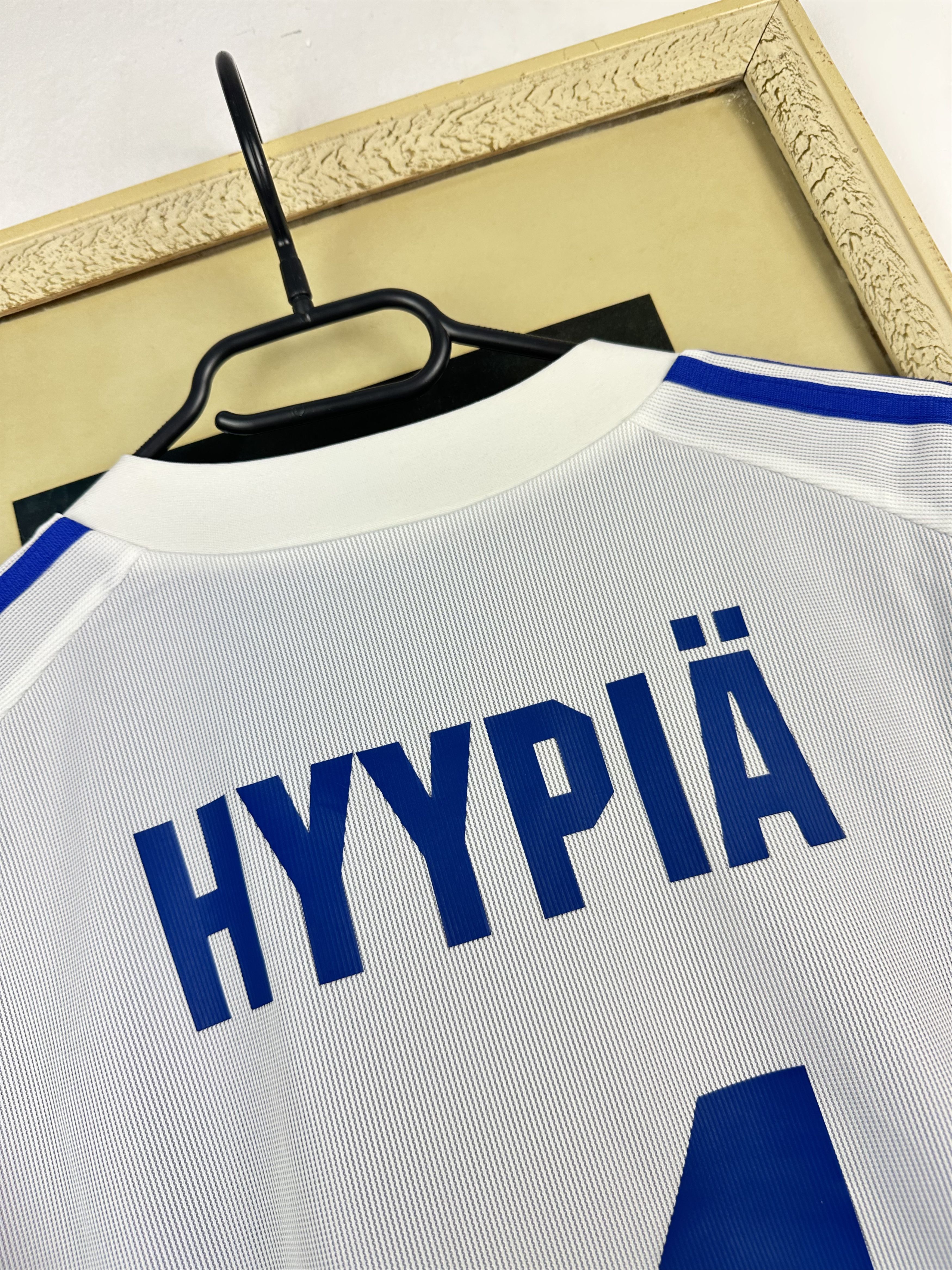 Adidas Finland football shirt 2003 Match Worn Hyypia Jersey Еуу Size US L / EU 52-54 / 3 - 15 Thumbnail