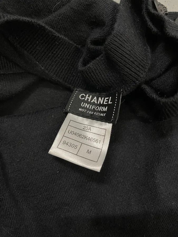 Chanel Chanel Head Shoulder Buttons Black Wool Sweater Size M / US 6-8 / IT 42-44 - 9 Thumbnail