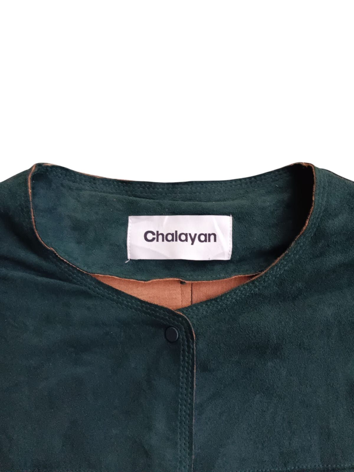 Hussein Chalayan Hussein chalayan green suede leather Midi dress Size L / US 10 / IT 46 - 2 Thumbnail