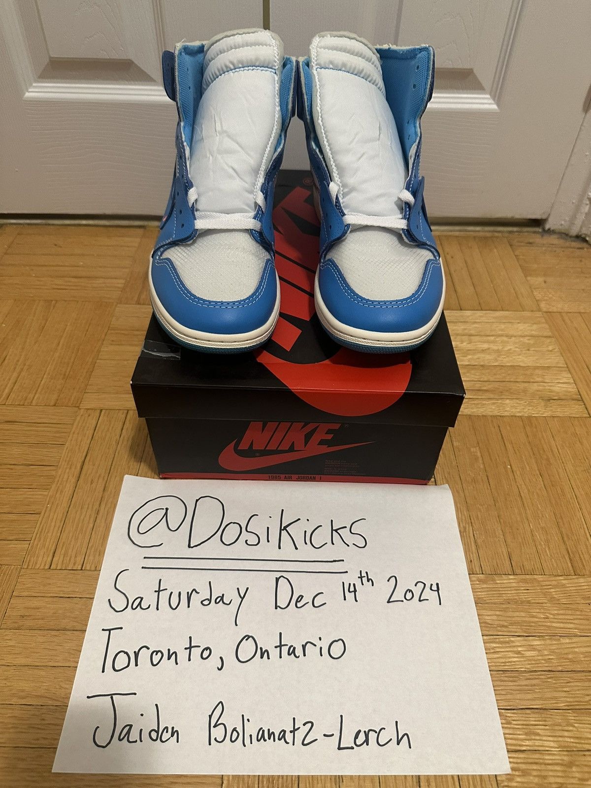Jordan Brand × Off-White Jordan 1 OFF-White UNC Size 9 Size US 9 / EU 42 - 9 Thumbnail