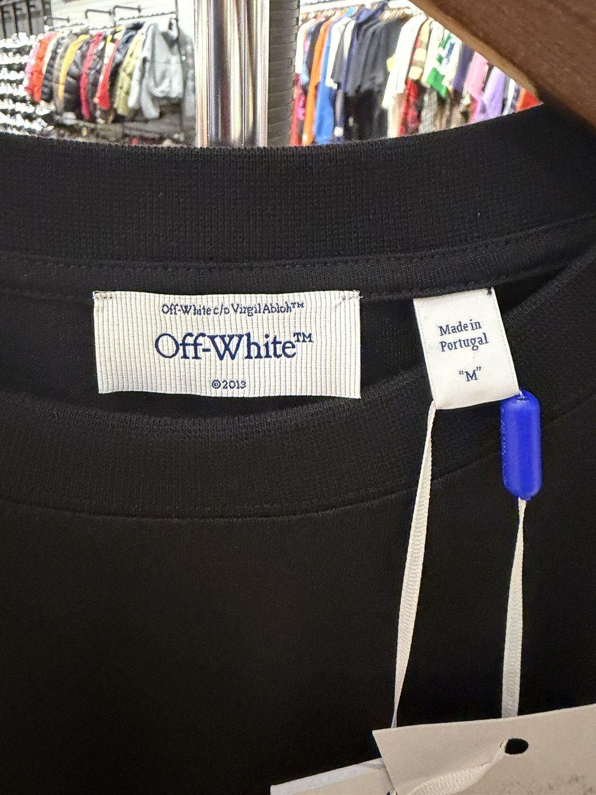 Off-White Size M - Off-White Classic Logo T-Shirt Black/Yellow Size US M / EU 48-50 / 2 - 8 Thumbnail