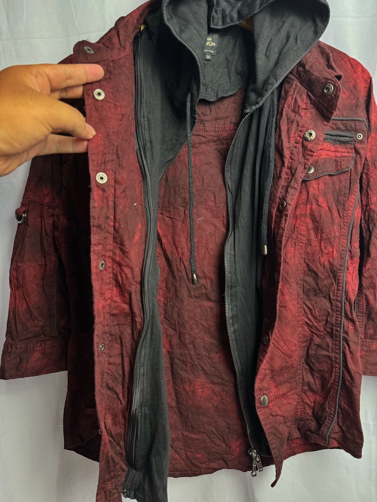 Hysteric Glamour × If Six Was Nine × Japanese Brand Double Layers Semanticdesign Long Shirt with hoodie Size US M / EU 48-50 / 2 - 4 Thumbnail