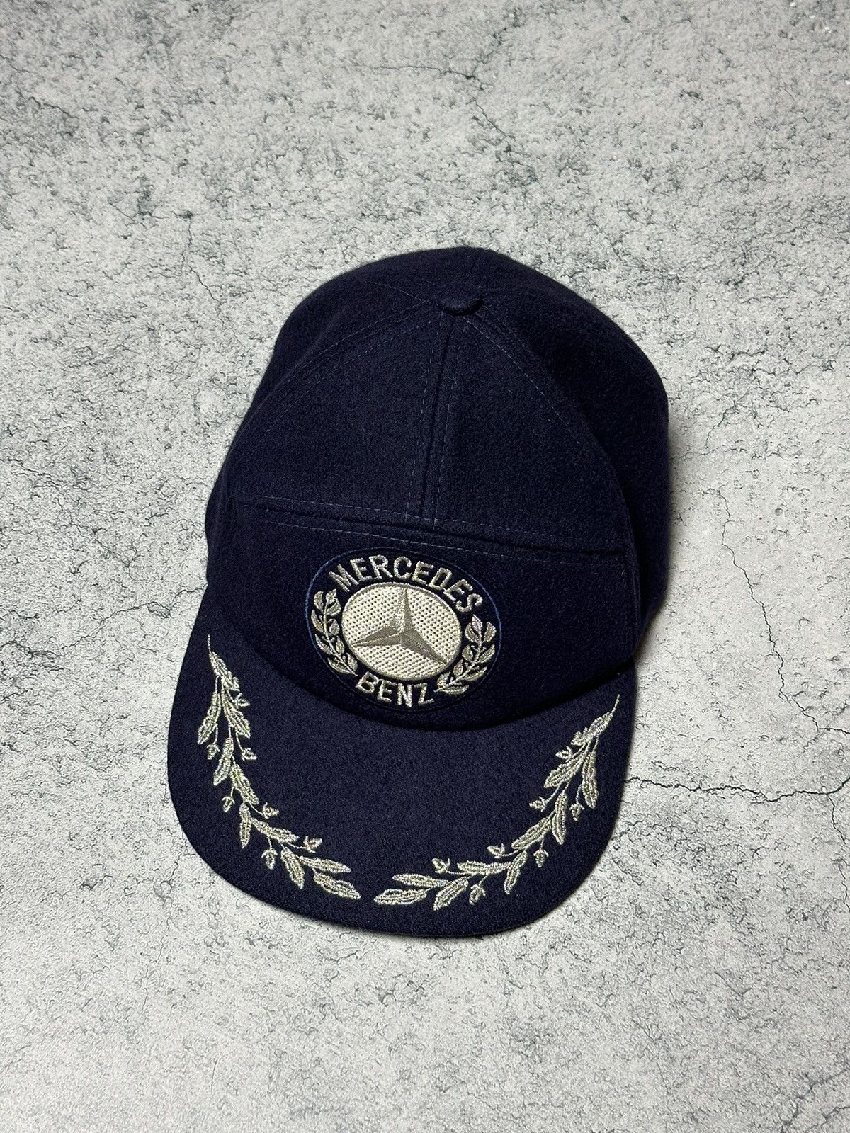 Mercedes-Benz Vintage Mercedes Benz 6-Panel Wool Cap Size ONE SIZE - 3 Thumbnail