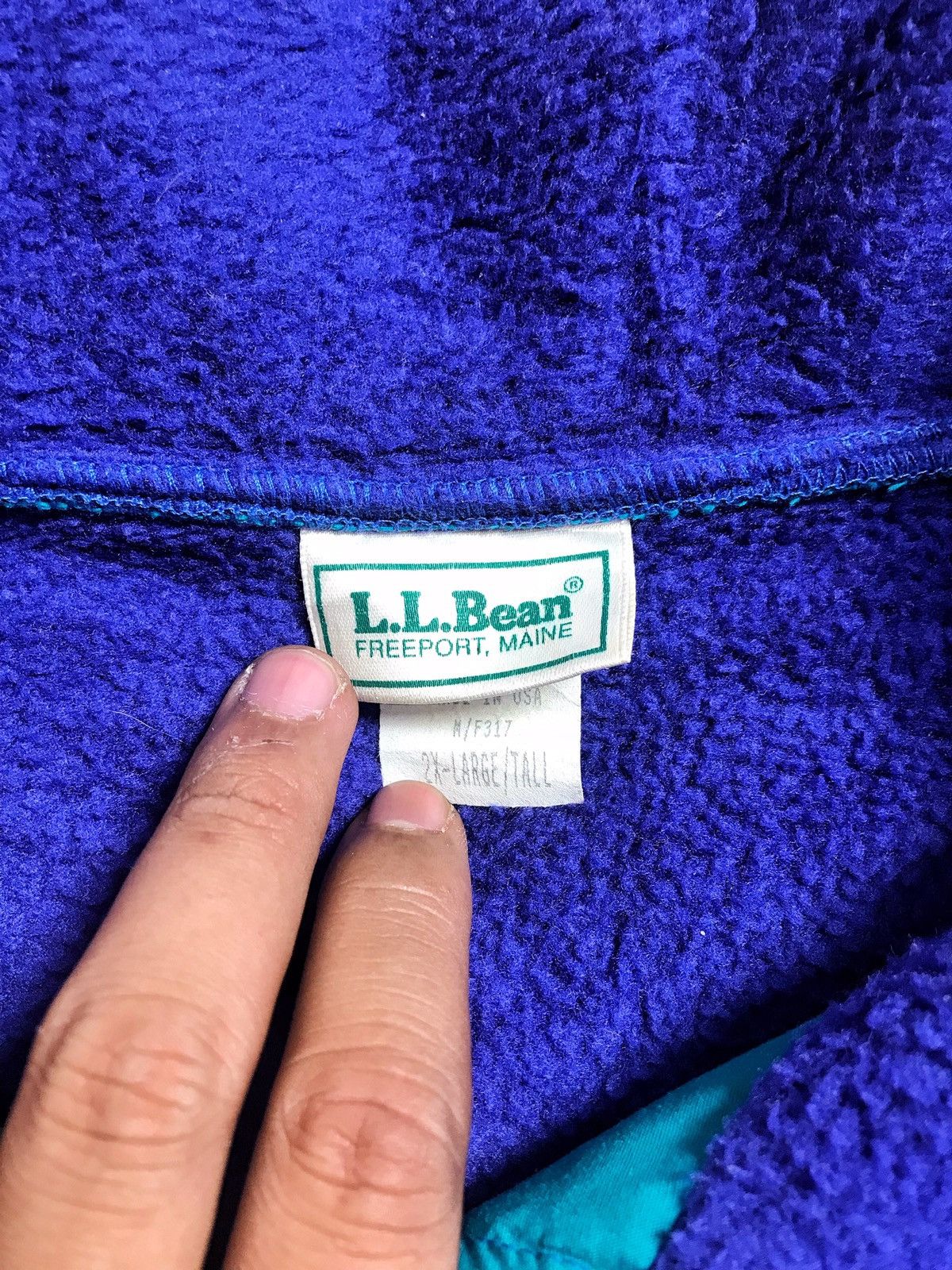 L.L. Bean × Vintage 90s L.L.Bean Vintage Heavyweight Fleece Jacket Size US XXL / EU 58 / 5 - 3 Thumbnail