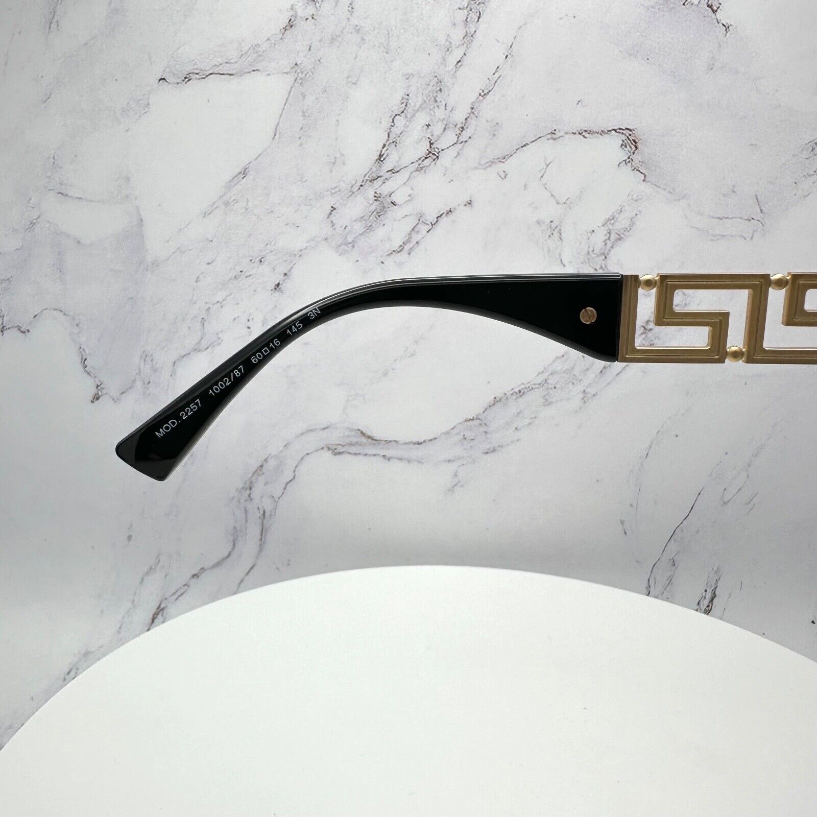 Versace Versace Sunglasses Gold Rectangle Metal Logo Black Retro Size ONE SIZE - 6 Thumbnail