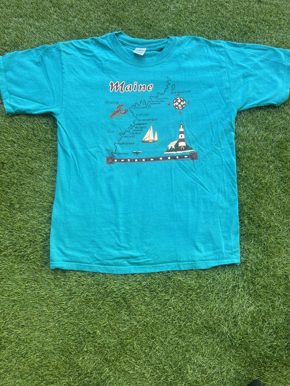 Vintage Vintage 90’s Maine T Shirt Size US L / EU 52-54 / 3 - 1 Thumbnail