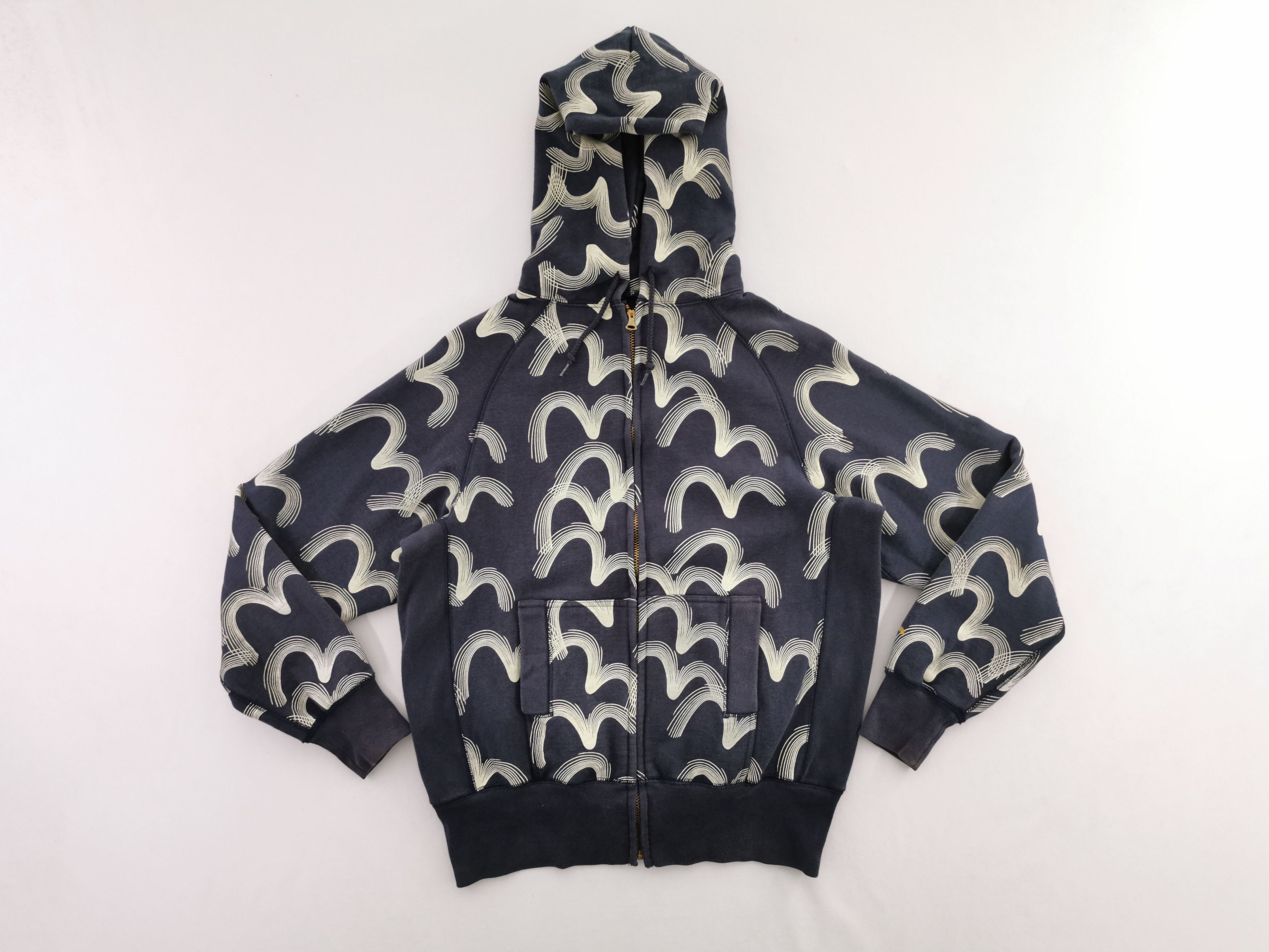 Evisu Vintage Evisu Full Print Zipper Hoodie Size M/L Size US M / EU 48-50 / 2 - 3 Thumbnail