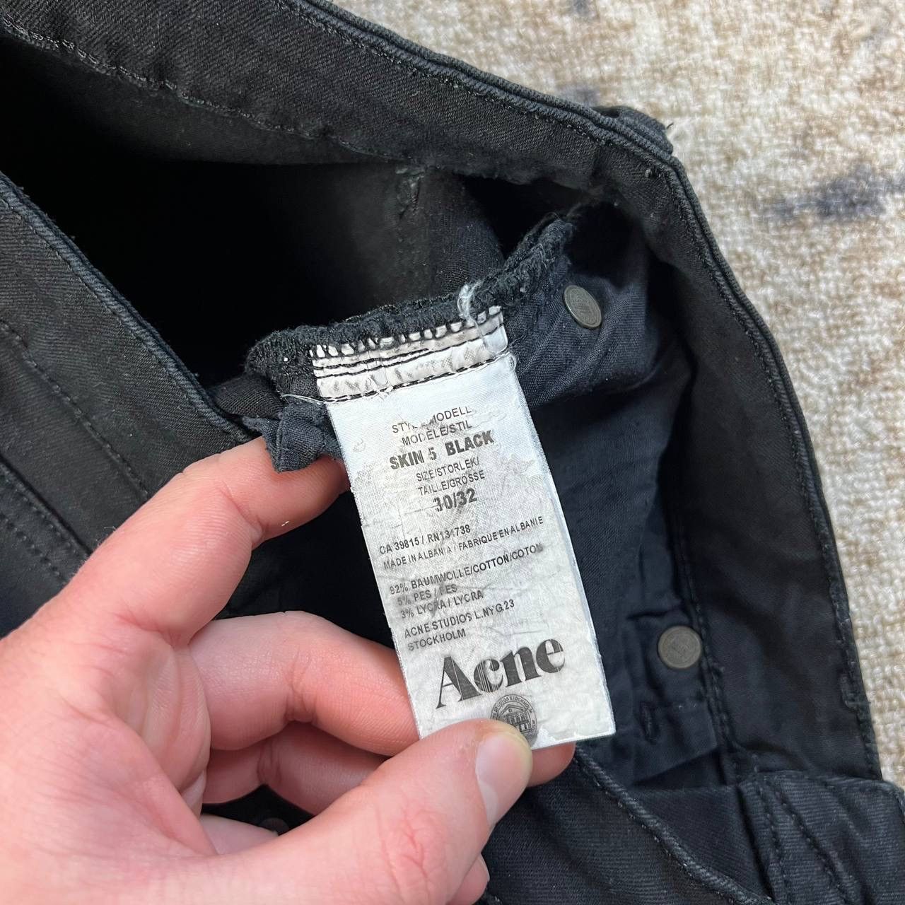 Acne Studios Acne Jeans Luxury Skinny Fit Black Denim Jeans Size US 30 / EU 46 - 6 Thumbnail