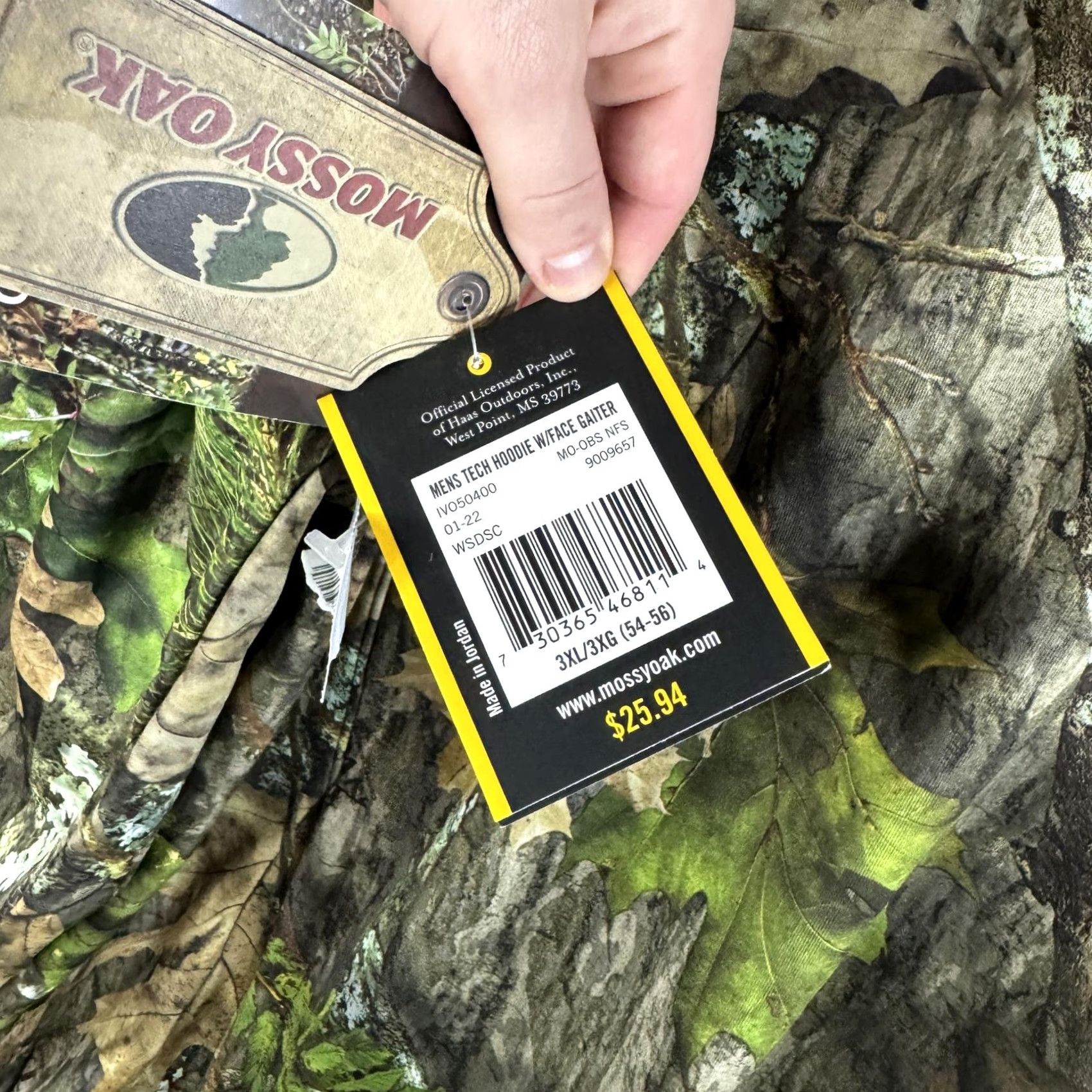 Vintage Mossy Oak Hoodie Mens 3XL Green Camo Tech Pullover Face Gaiter Fleece Hunting Size US XXL / EU 58 / 5 - 7 Thumbnail