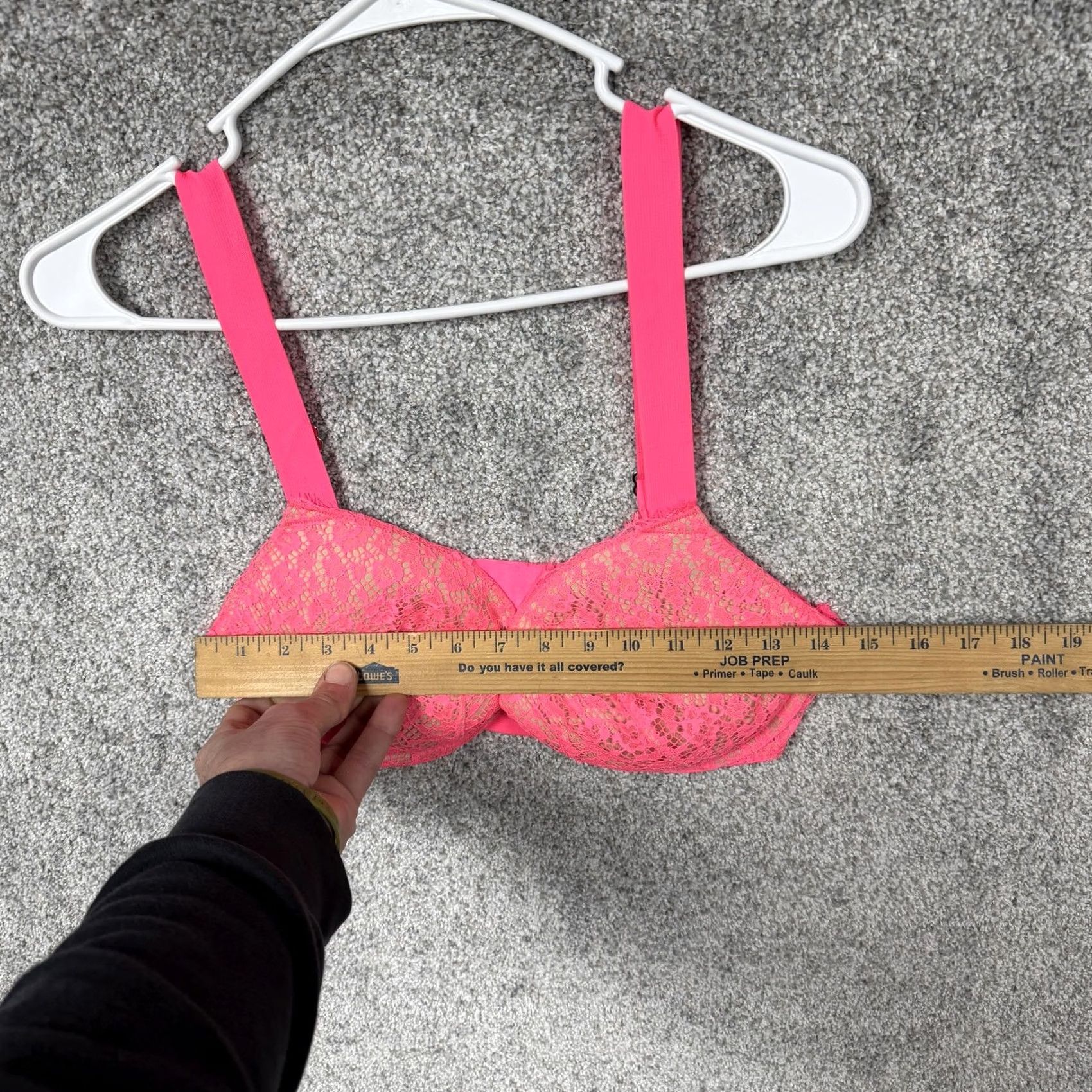 Victoria's Secret VINTAGE? No. Victoria's Secret Very Sexy Push Up Bra 36D Pink Lace Underwire Padded Romantic Size ONE SIZE - 3 Thumbnail