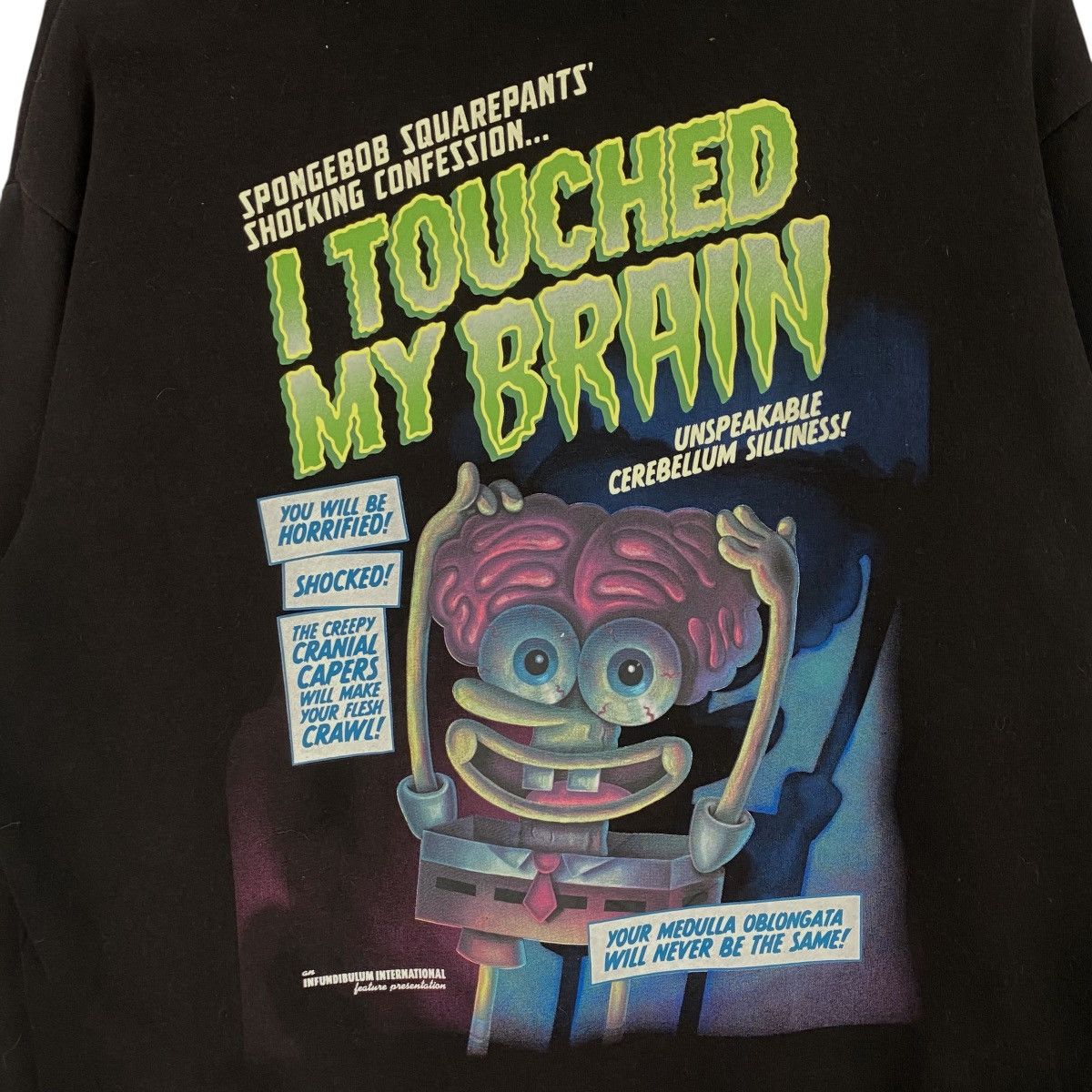 Designer × Vintage Vintage SpongeBob Hoodie Big Logo Printed Sweater Black Size US L / EU 52-54 / 3 - 10 Thumbnail