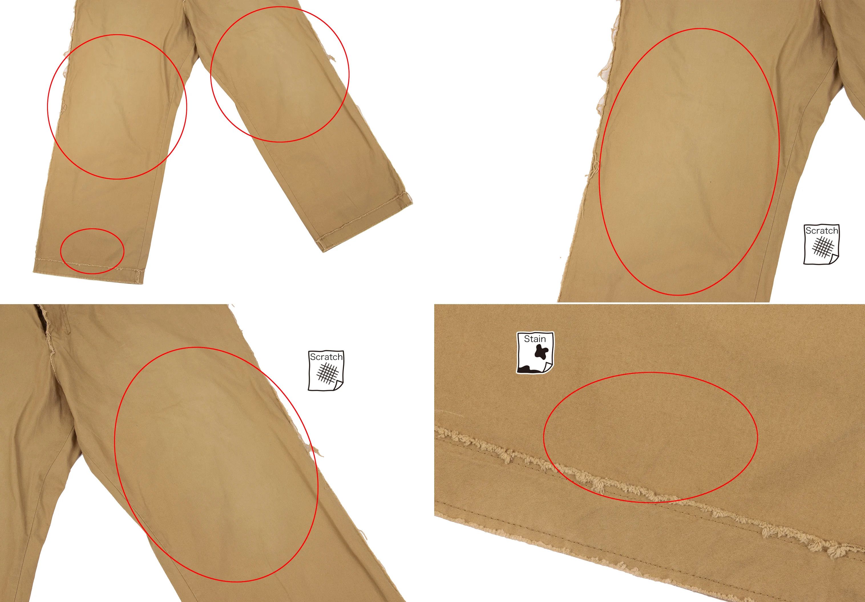 Yohji Yamamoto Yohji Yamamoto Cotton Belted Cut Pants Beige 4 Size US 36 / EU 52 - 9 Thumbnail