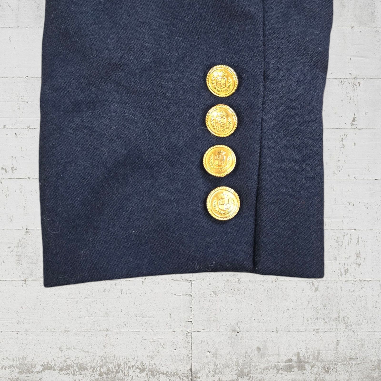 Vintage Vintage Navy Military Style Wool Blazer Size 6 Size M / US 6-8 / IT 42-44 - 8 Thumbnail