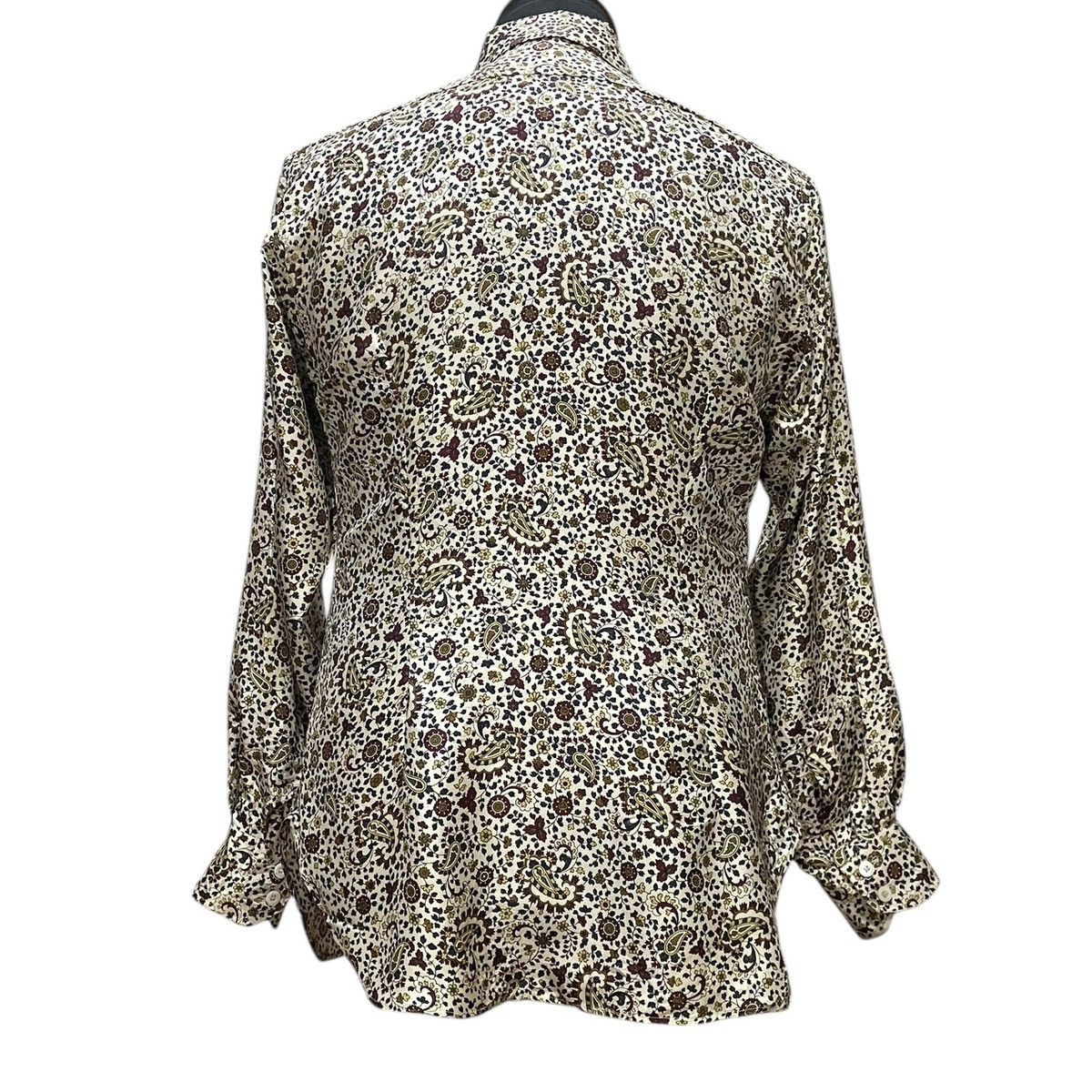 Celine × Designer Celine Paisley Bottom Up Silk Shirt Size XS / US 0-2 / IT 36-38 - 5 Thumbnail