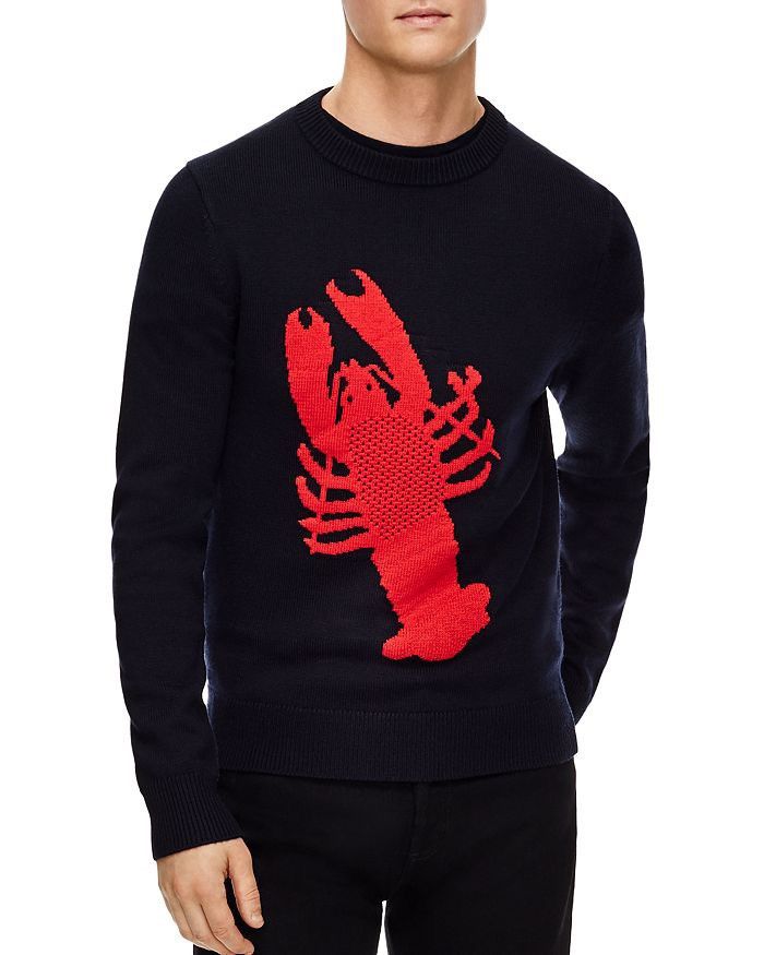 Sandro sweater Lobster crewneck black sweater size S