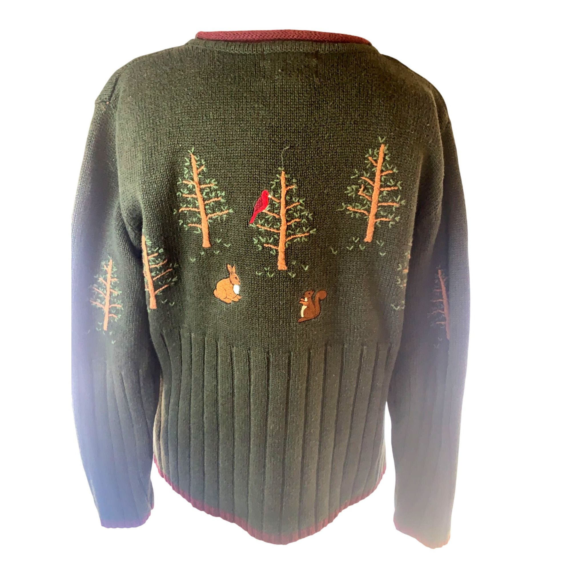 Vintage Vintage Christopher & Banks Hand-Knit Sweater With Santa & W Size S / US 4 / IT 40 - 5 Thumbnail