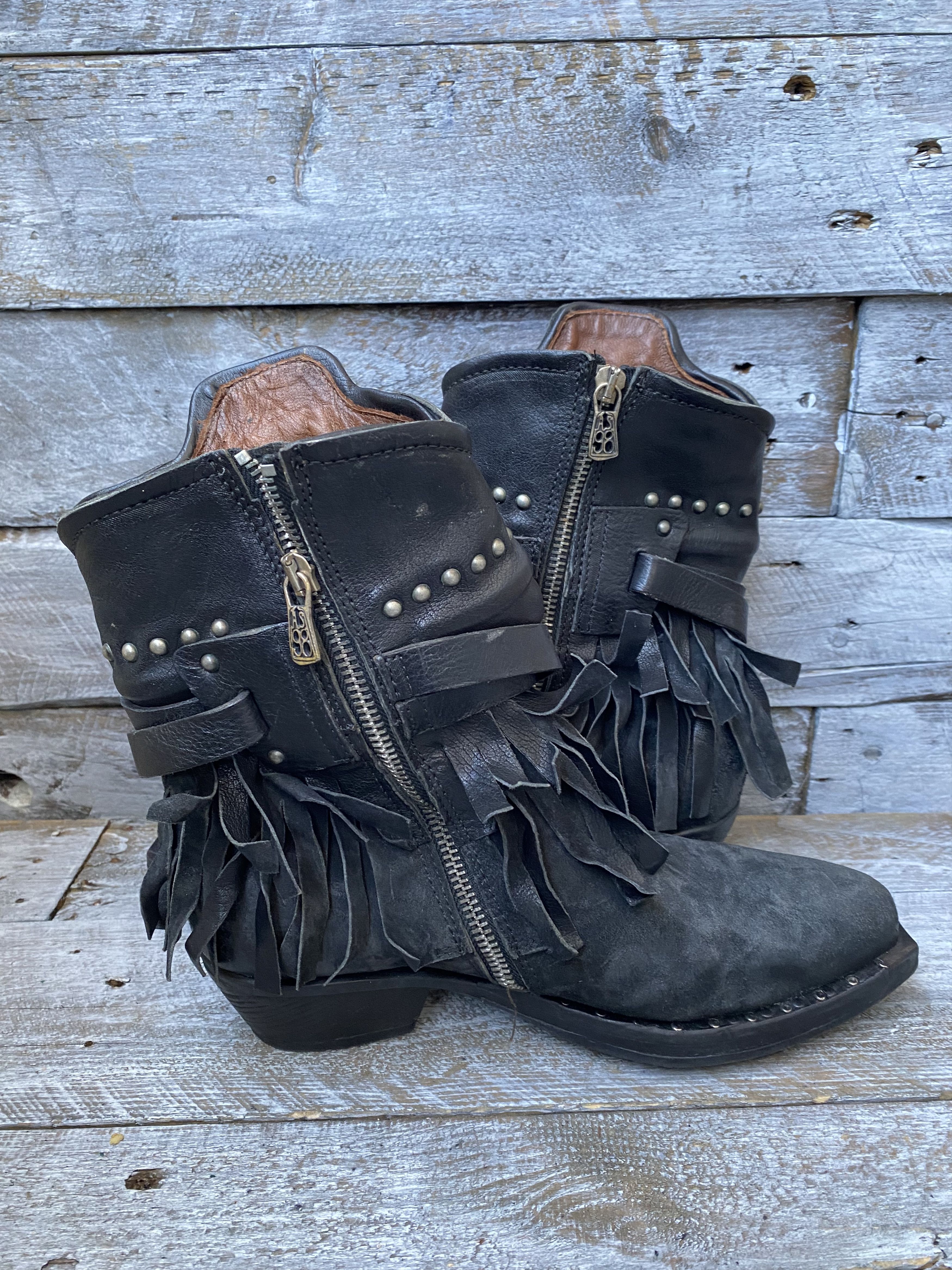 A.S.98 A.S. 98 western suede srudded cow girl boots sz 37 Size US 7 / IT 37 - 12 Thumbnail