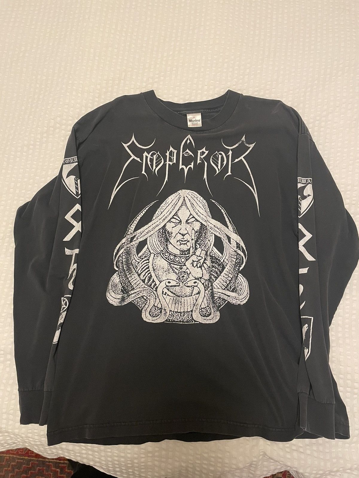 image of Band Tees x Vintage 1994 Emperor Ancient Witch Longsleeve in Black, Men's (Size XL)