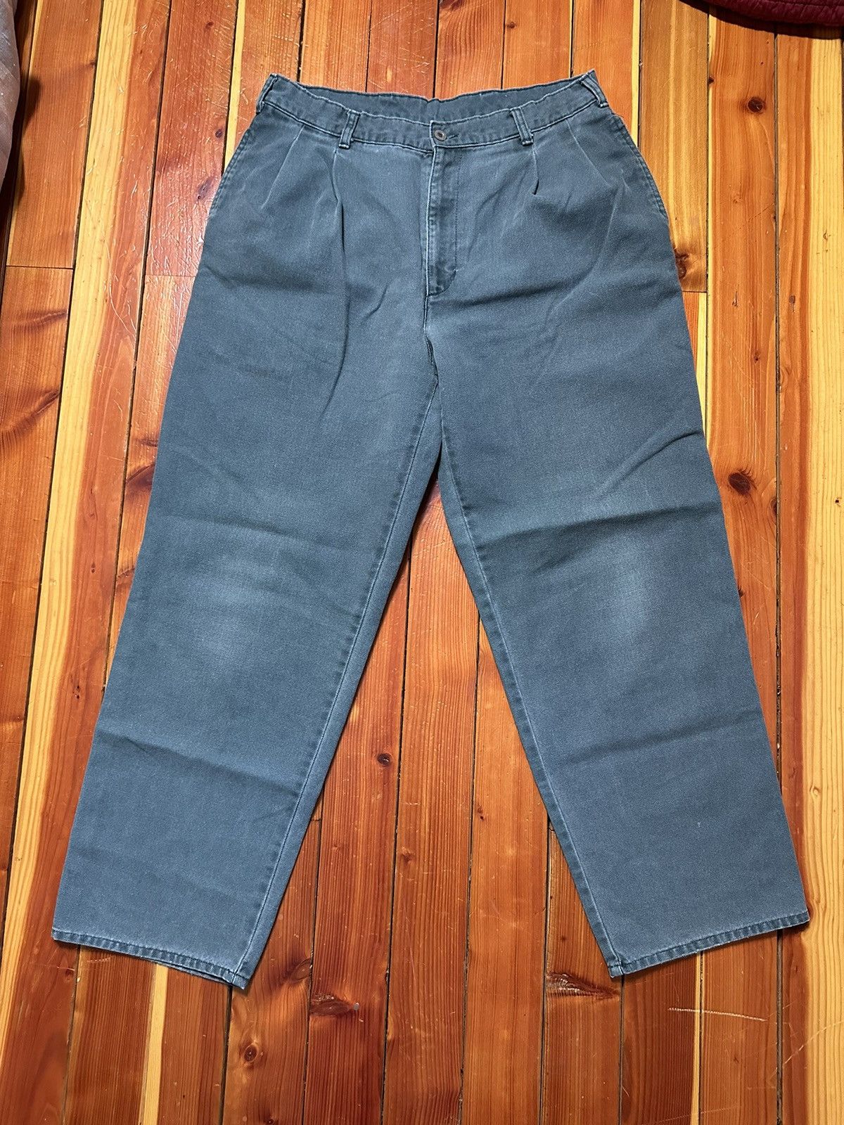 Dockers × Vintage 90s baggy pleated faded canvas pants Size US 32 / EU 48 - 3 Thumbnail
