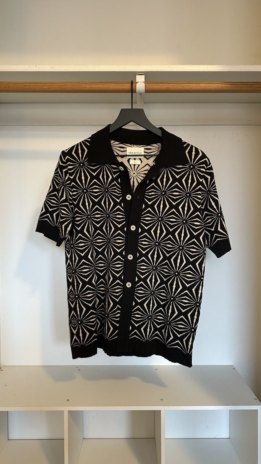 Far Afield Far Afield Pattern Polo Neck Short Sleeve Men's Knitwear Size US S / EU 44-46 / 1 - 1 Thumbnail