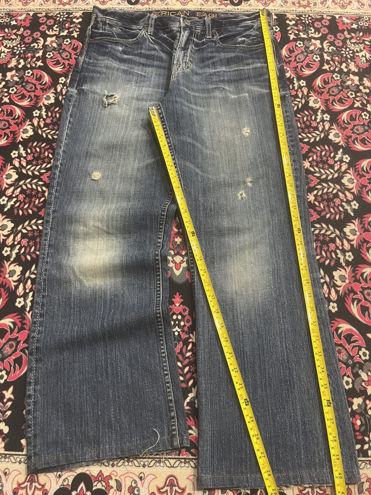 American Eagle Outfitters Vintage American Eagle Outfitters Distressed Bootcut Jeans Size US 32 / EU 48 - 11 Thumbnail