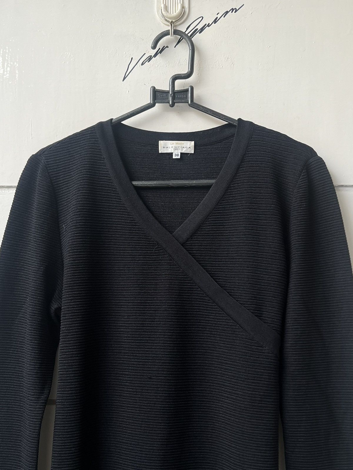 Balenciaga BALENCIAGA Paris Black Knit Dress Size XS / US 0-2 / IT 36-38 - 9 Thumbnail