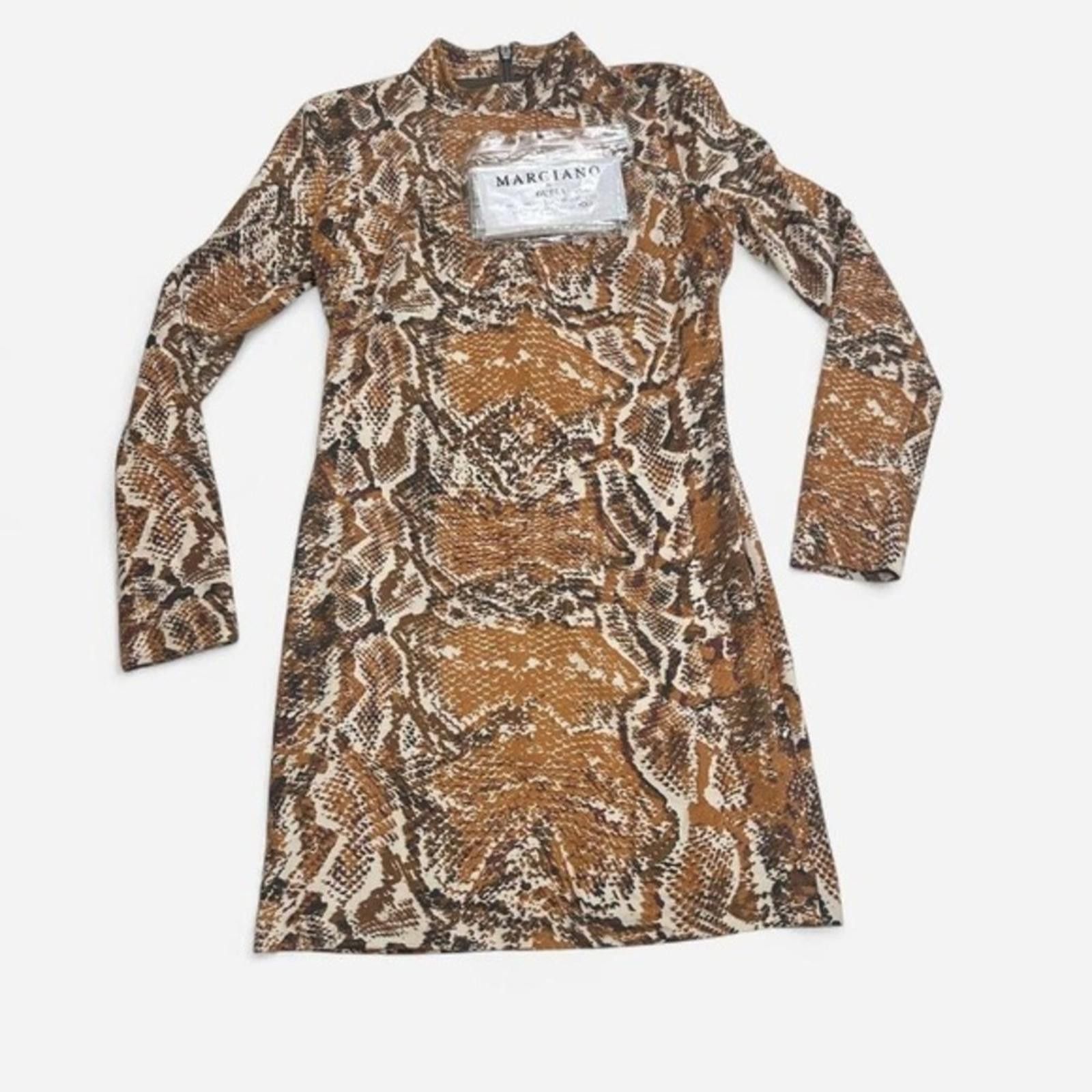 Georges Marciano NWOT Marciano Dress Women US 6 Hudson Tan Brown Snakeskin Size M / US 6-8 / IT 42-44 - 1 Thumbnail