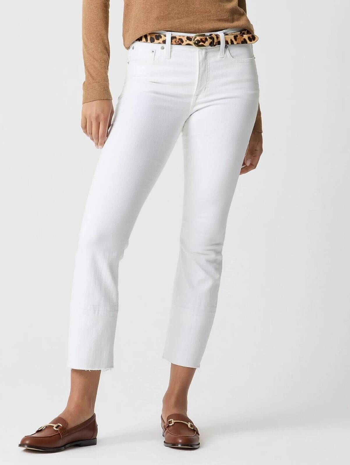 J.Crew J Crew Flare crop white jean in signature stretch- 27 Size 27" / US 4 / IT 40 - 1 Thumbnail