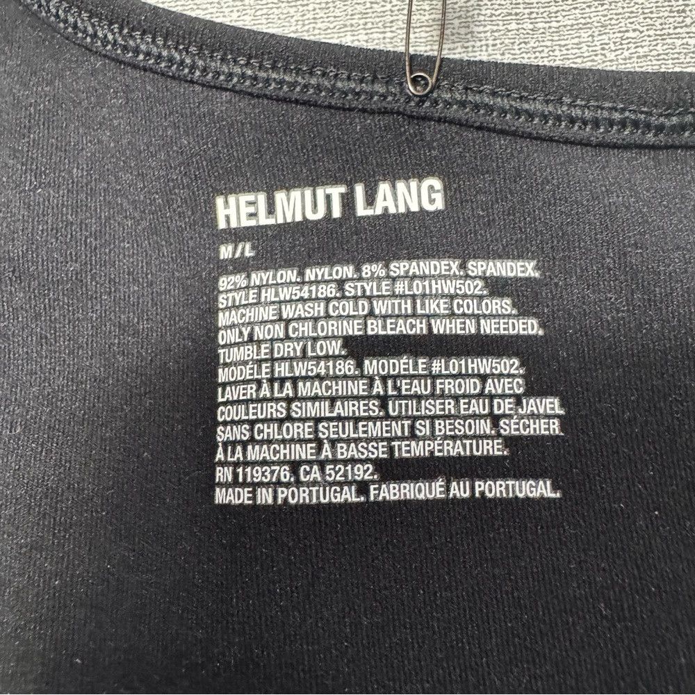 Helmut Lang NWT New $165 Helmut Lang Cutout Seamless Black Top Made in Size L / US 10 / IT 46 - 7 Thumbnail