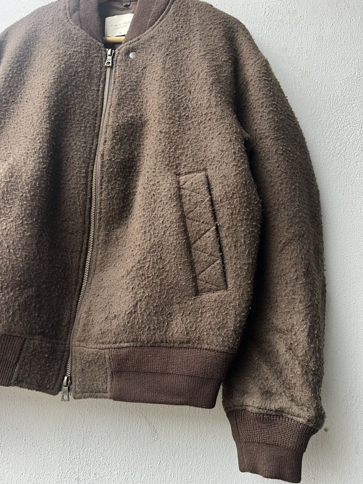 Japanese Brand Public Tokyo Wool Bomber Jacket Size M / US 6-8 / IT 42-44 - 5 Thumbnail