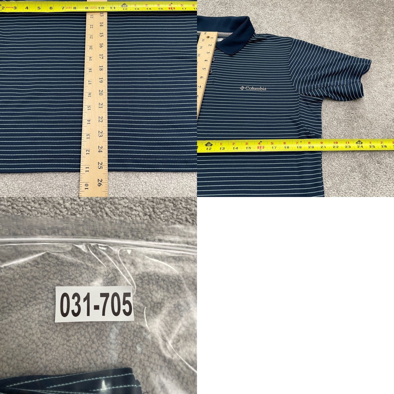 Vintage Columbia Polo Shirt Mens Medium Blue Striped Short Sleeve Polo Shirt Outdoor Casual Shirt Size US M / EU 48-50 / 2 - 8 Thumbnail