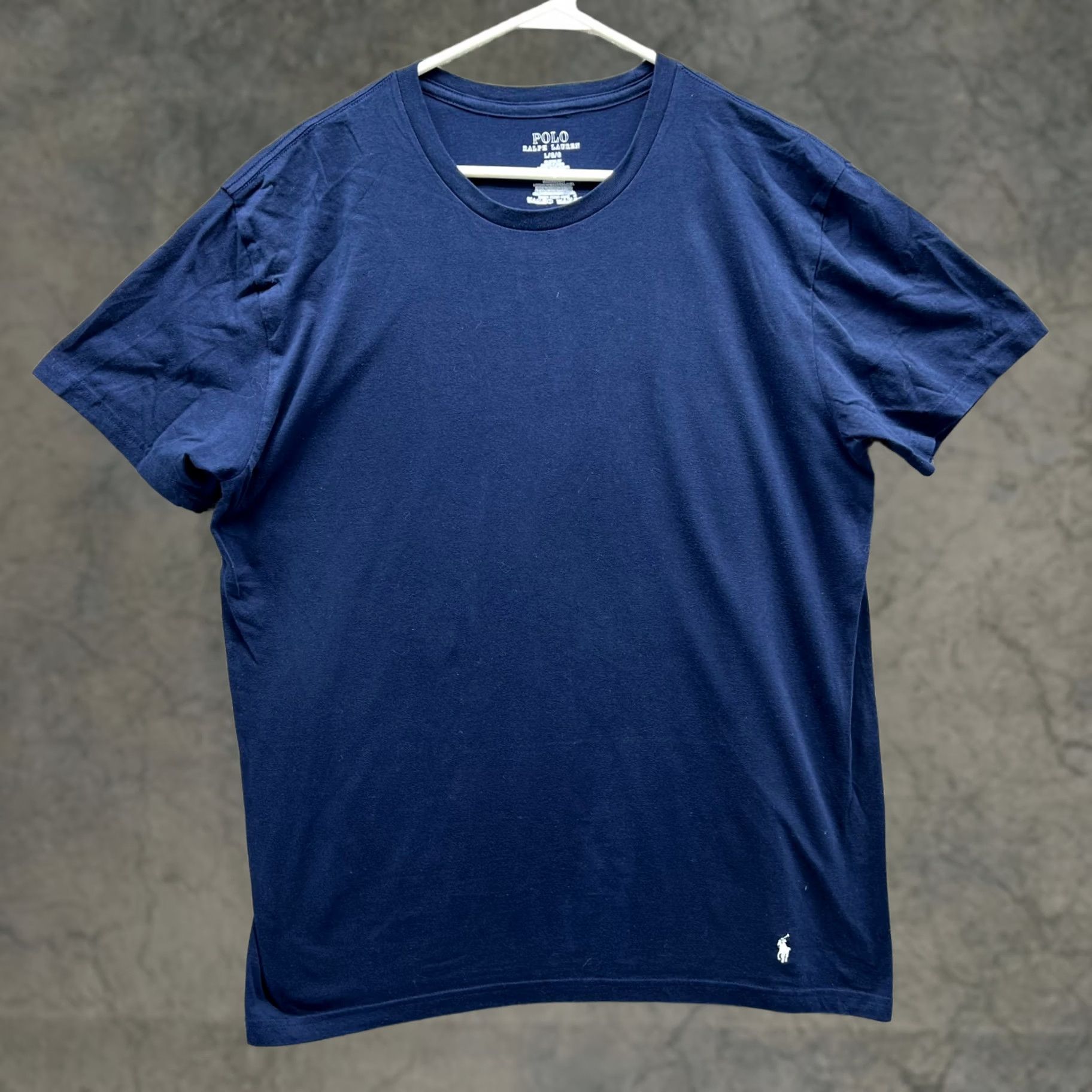 Polo Ralph Lauren Polo Ralph Lauren Shirt Mens Large Navy Blue Crewneck Cotton Pony Tee Size US L / EU 52-54 / 3 - 1 Thumbnail