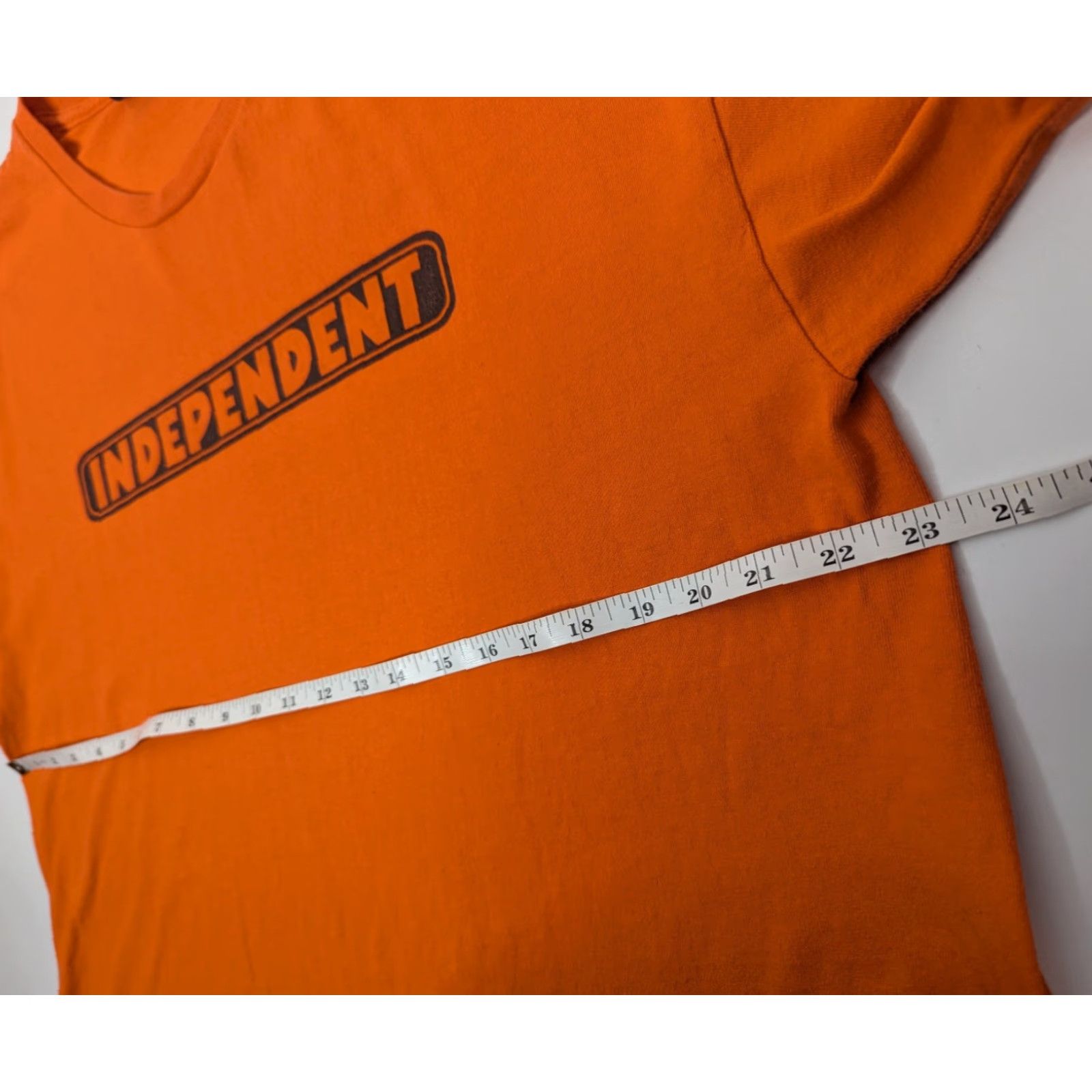 Vintage VINTAGE Independent Bar Logo Orange T-Shirt Men XL Cotton Skate Punk 90s - Logo Shirt Mens Size US XL / EU 56 / 4 - 5 Thumbnail