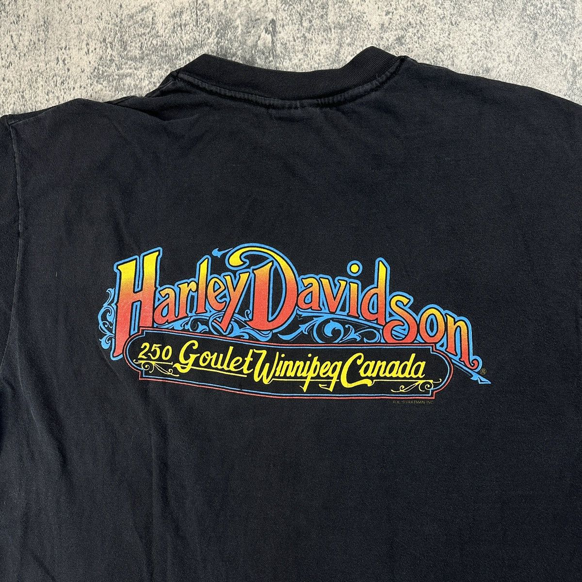 Harley Davidson × Vintage Vintage Harley Davidson T Shirt BLACK Size US XL / EU 56 / 4 - 6 Thumbnail