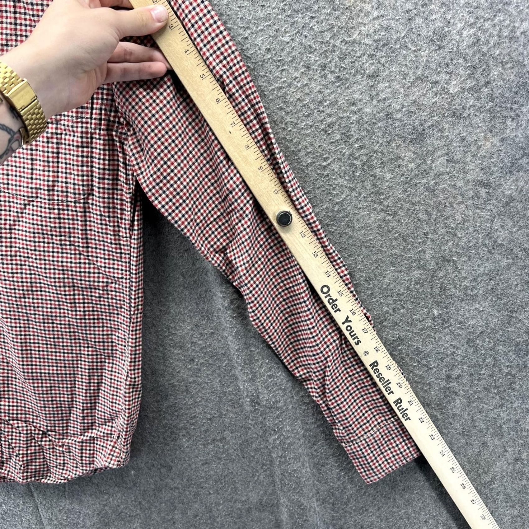 J.Crew J.Crew Shirt Mens XS Red Blue Gingham Slim Fit Long Sleeve Casual Button-Down Shirt Size US XS / EU 42 / 0 - 7 Thumbnail