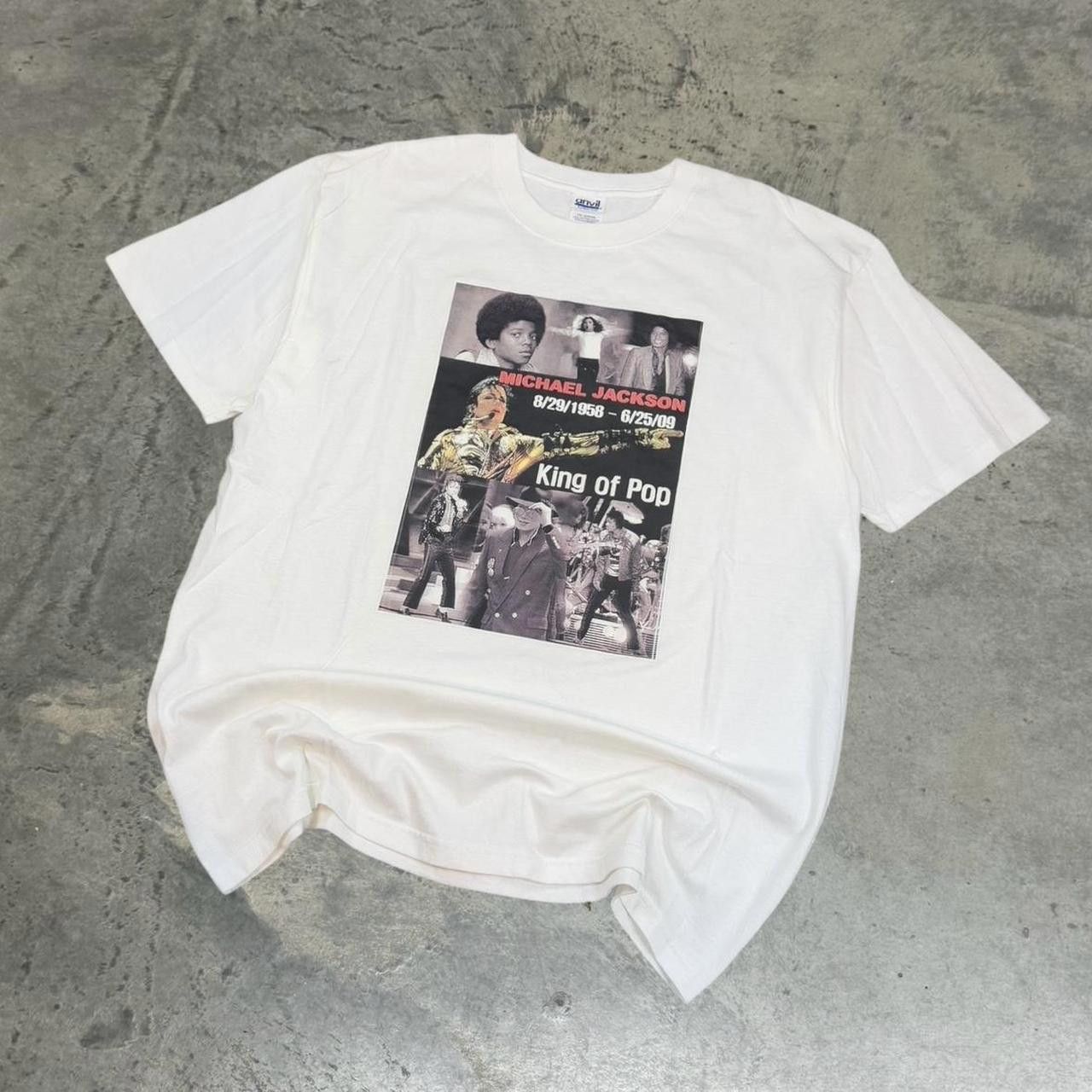 Anvil Anvil Men's White and Black Tshirt Size US XL / EU 56 / 4 - 1 Thumbnail