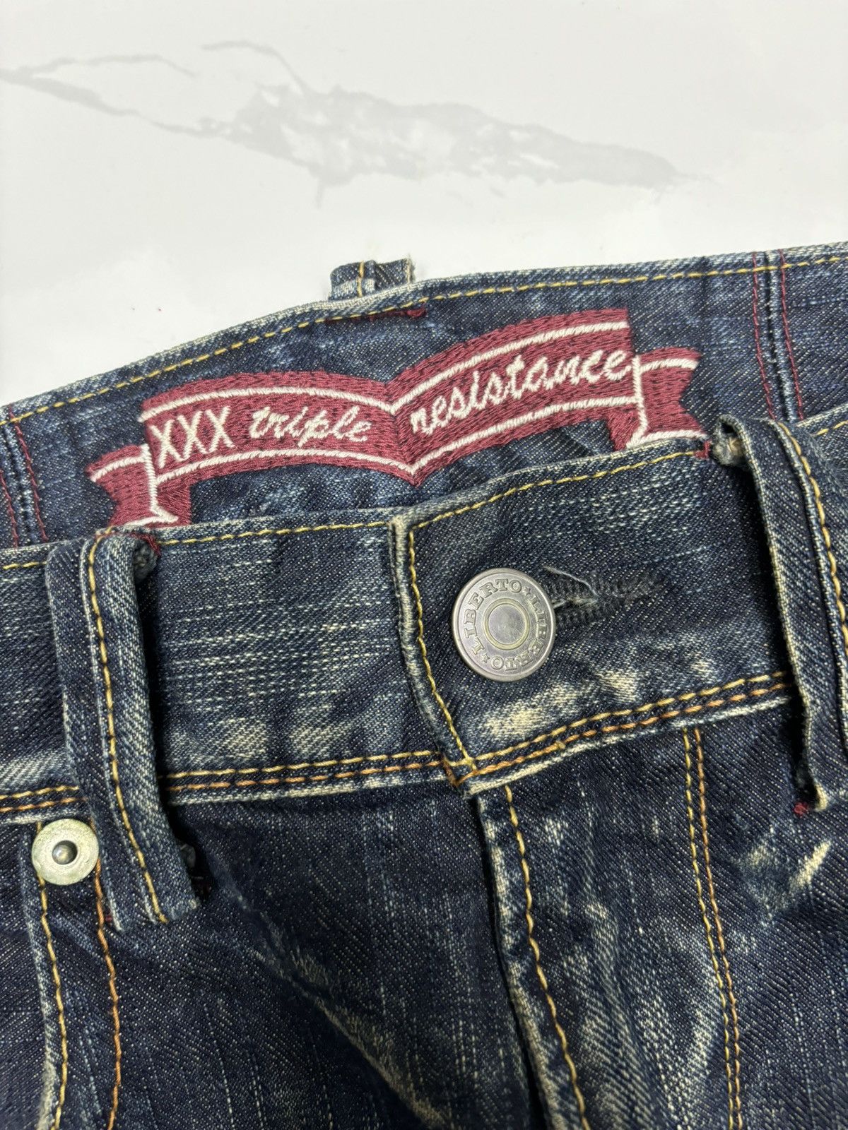 If Six Was Nine × Japanese Brand × Tornado Mart LIBERTO XXX JAPANESE DENIM PUNK RUSTY DISTRESSED DENIM JEANS Size US 32 / EU 48 - 13 Thumbnail