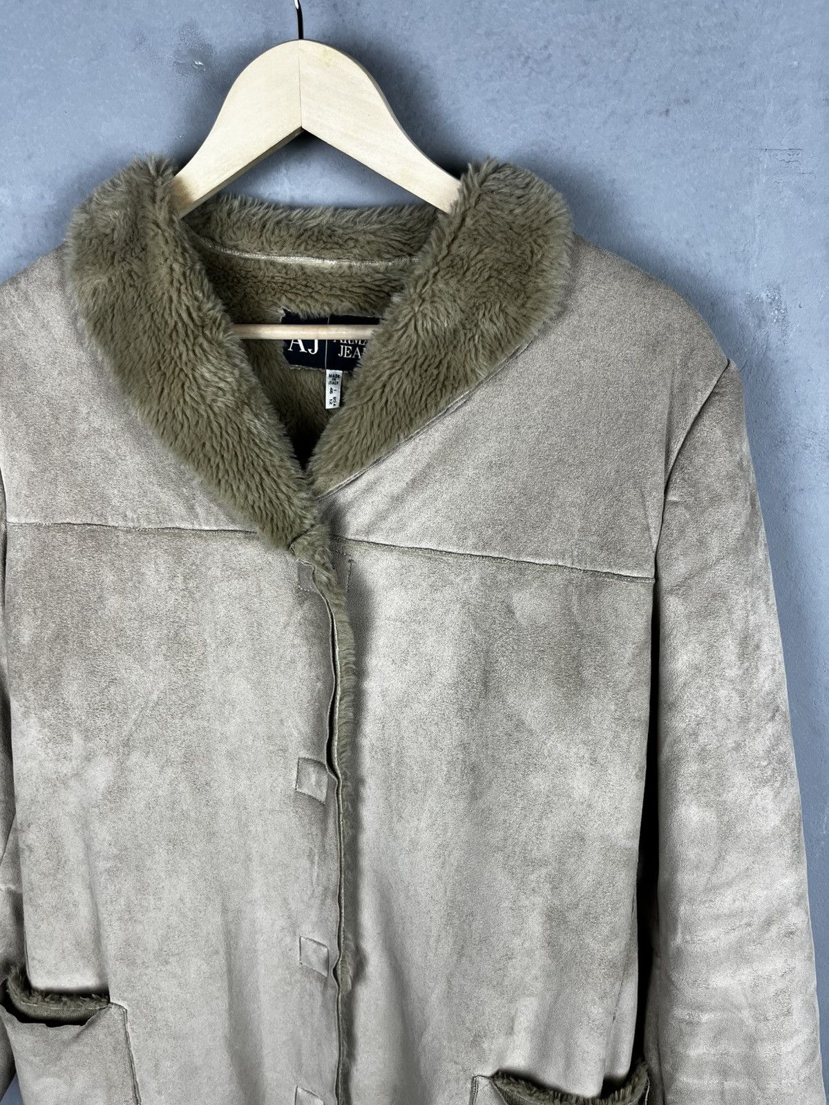 Giorgio Armani Armani cost shearling jacket vintage 90s huster glamour Size XL / US 12-14 / IT 48-50 - 3 Thumbnail
