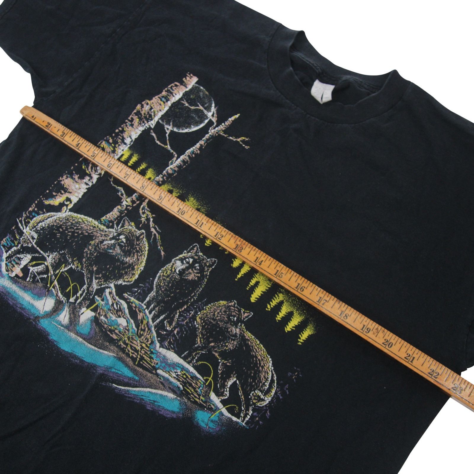 Vintage Vintage Wolf Night Scene Graphic T Shirt Size US XL / EU 56 / 4 - 5 Thumbnail
