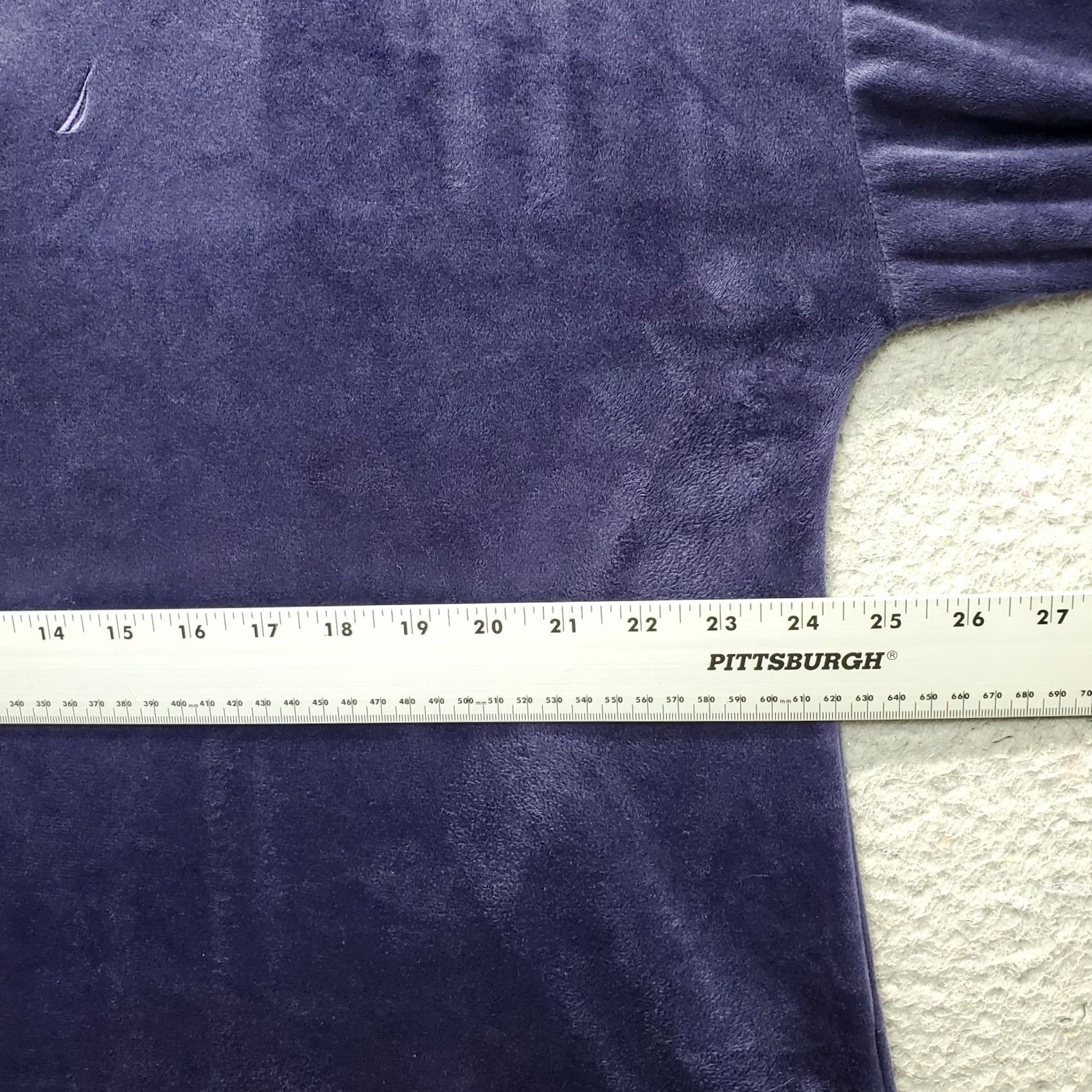 Nautica Nautica Womens XXL Velour Long Sleeve Henley Shirt Top Purple Oversized Casual Shirt Size XXL / US 16-18 / IT 52-54 - 4 Thumbnail