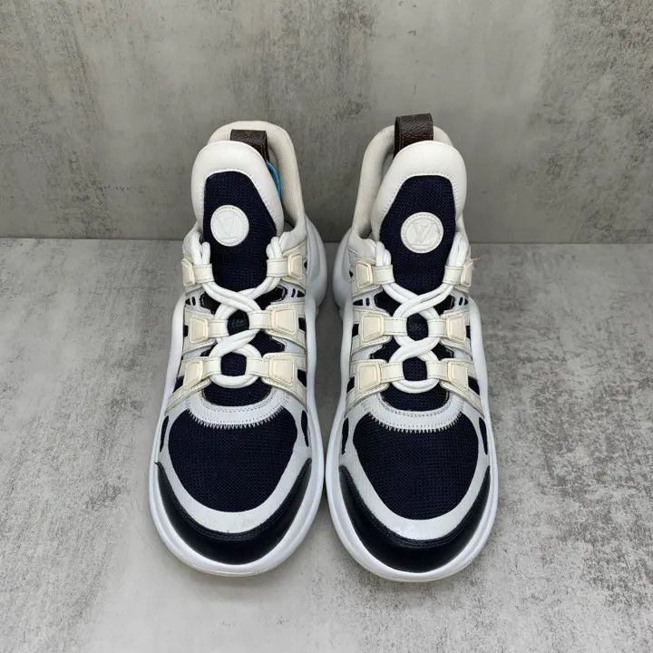 Louis Vuitton Louis Vuitton Black and White Casual Sneakers -2508 Size US 6 / IT 36 - 1 Thumbnail